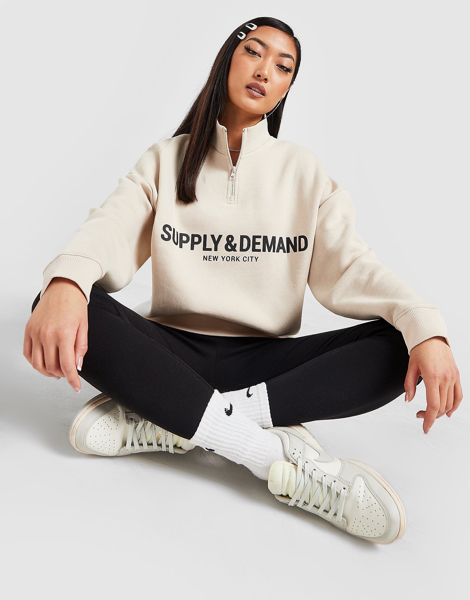 

Supply & Demand Logo 1/4 Zip Sweatshirt - Only at JD - Brown - Womens, Brown