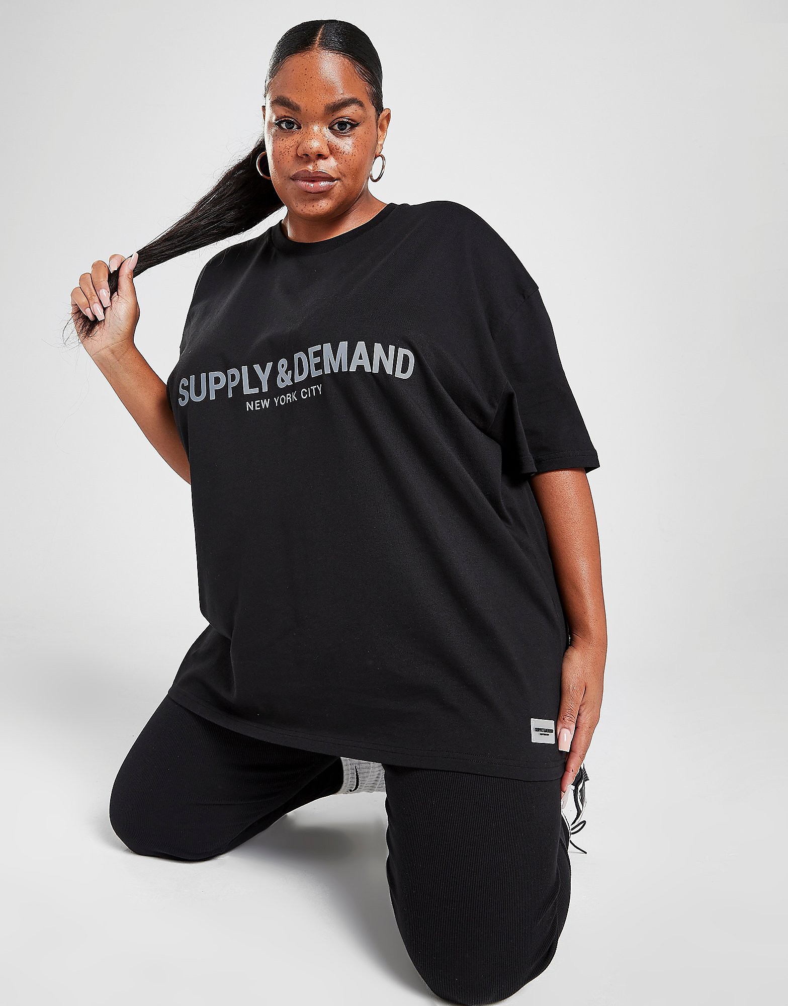 

Supply & Demand Plus Size Logo Boyfriend T-Shirt - Only at JD - Black - Womens, Black