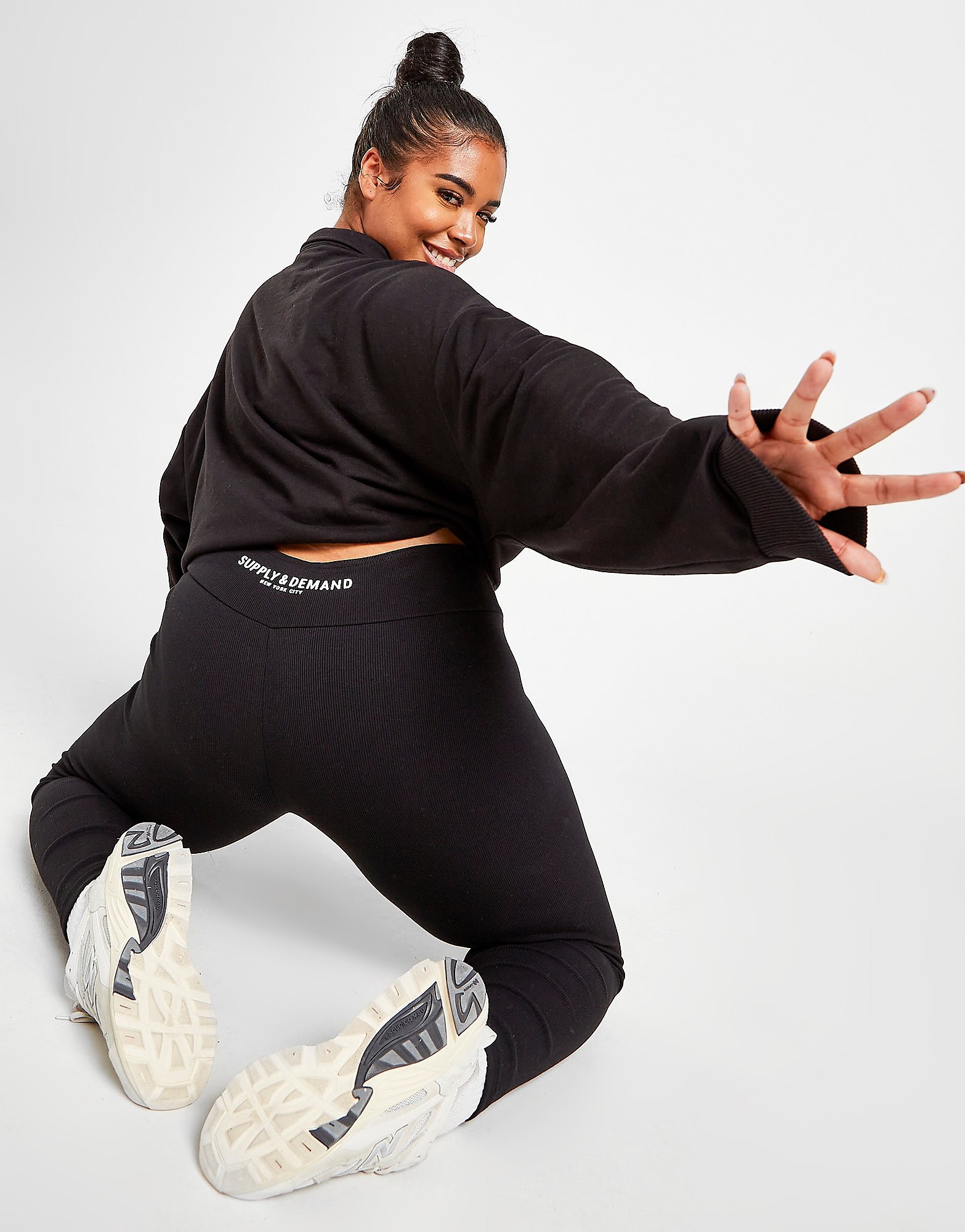 

Supply & Demand High Waist Plus Size Rib Leggings - Only at JD - Black - Womens, Black