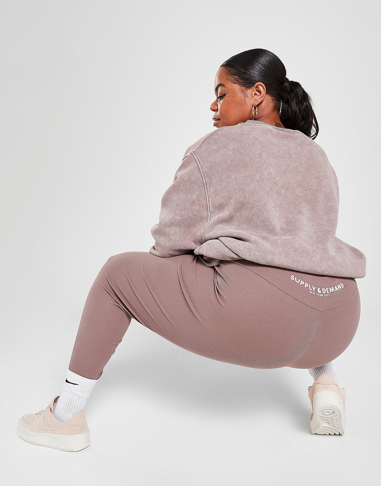 

Supply & Demand High Waist Plus Size Rib Leggings - Only at JD - Brown - Womens, Brown