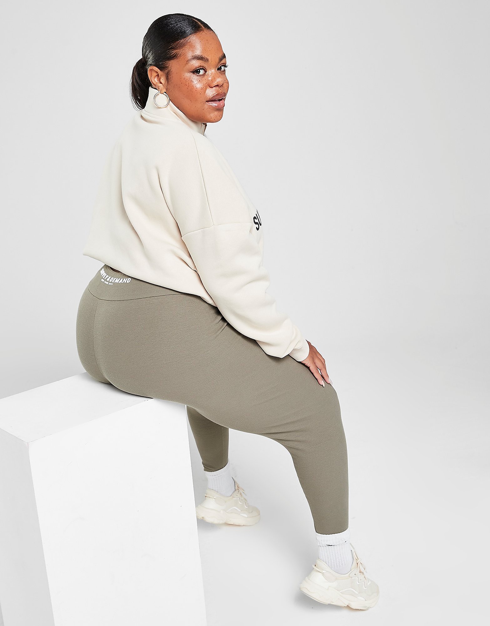 

Supply & Demand High Waist Plus Size Rib Leggings - Only at JD - Green - Womens, Green