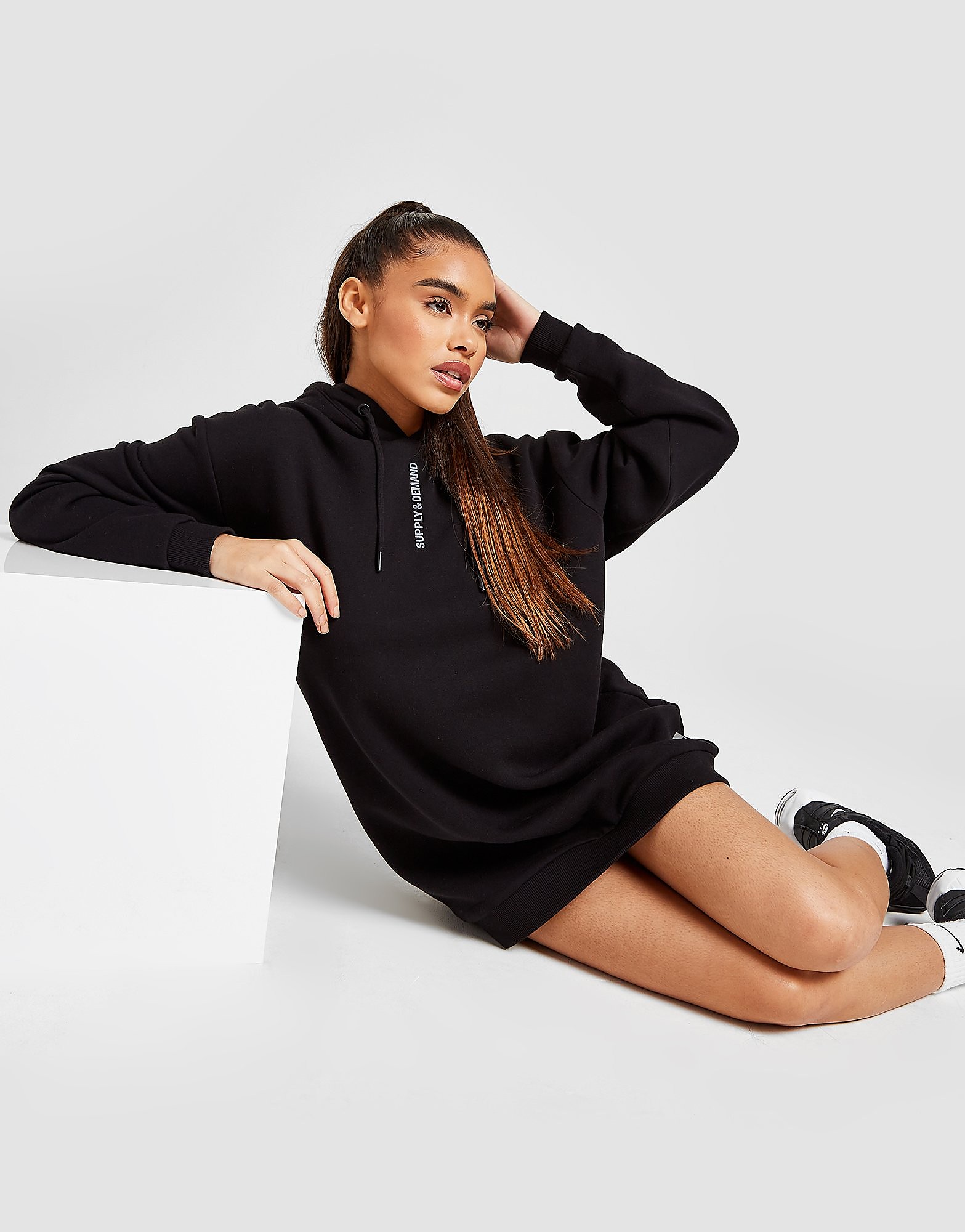 

Supply & Demand Logo Hoodie Dress - Only at JD - Black - Womens, Black