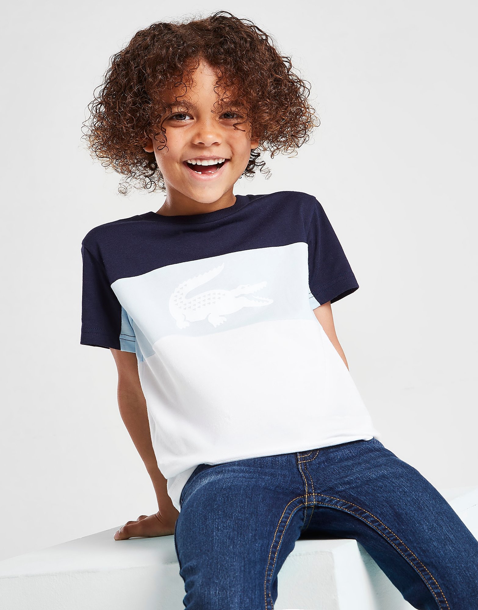 

Lacoste Croc Colour Block T-Shirt Children - Only at JD - Blue - Kids, Blue