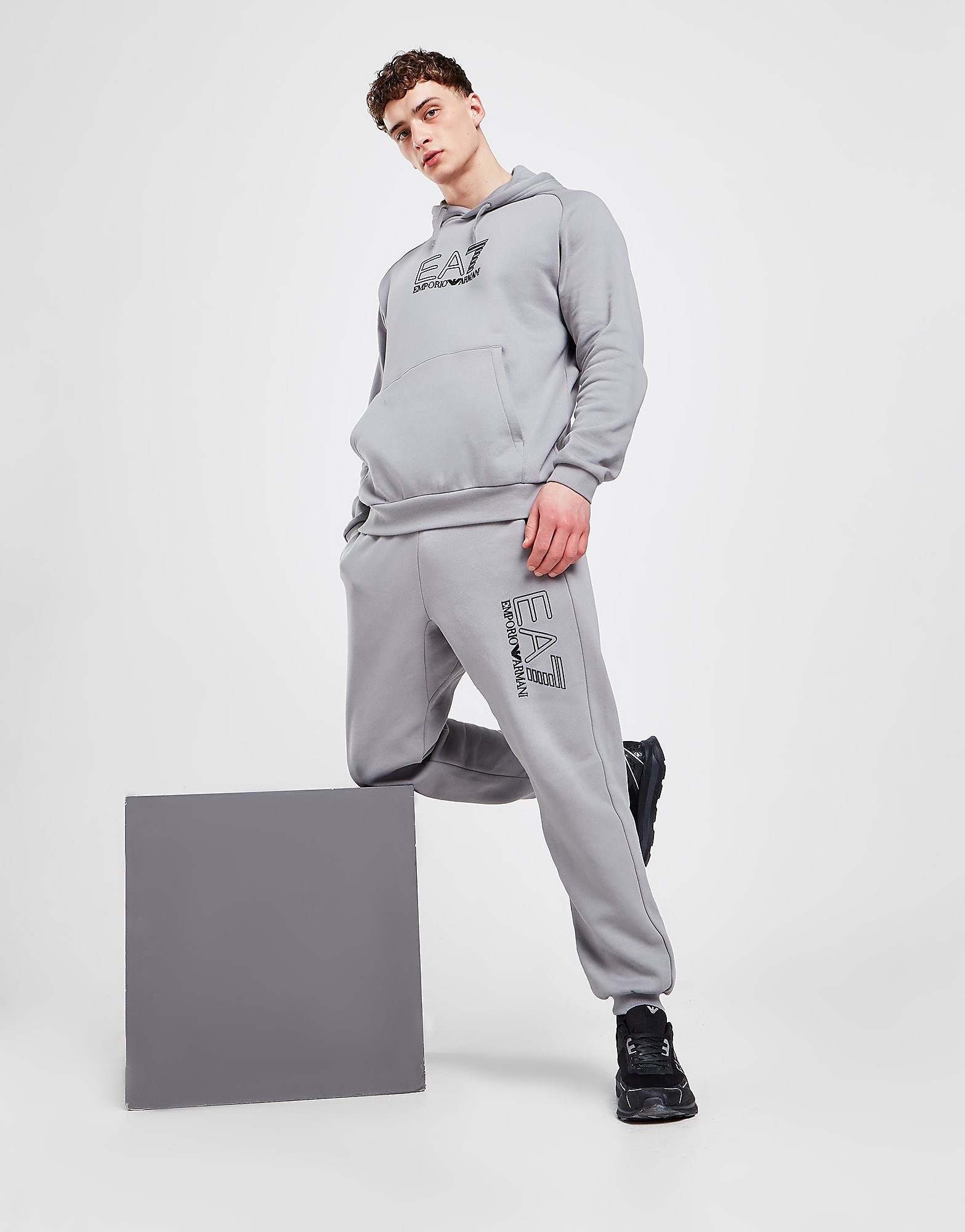 Emporio Armani EA7 Visibility Large Logo Joggers - Only at JD - Grey - Mens, Grey