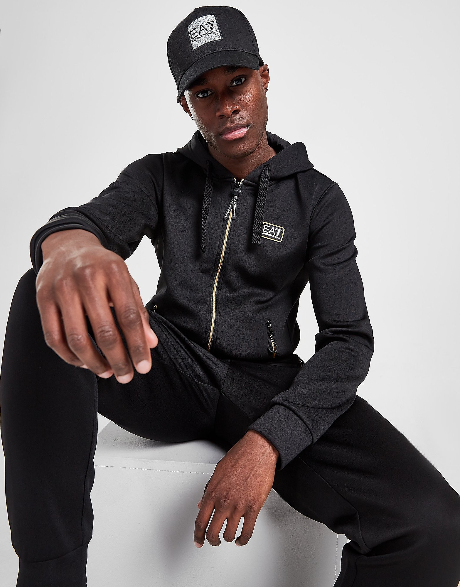 

Emporio Armani EA7 Vigor Full Zip Hoodie - Only at JD - Black - Mens, Black