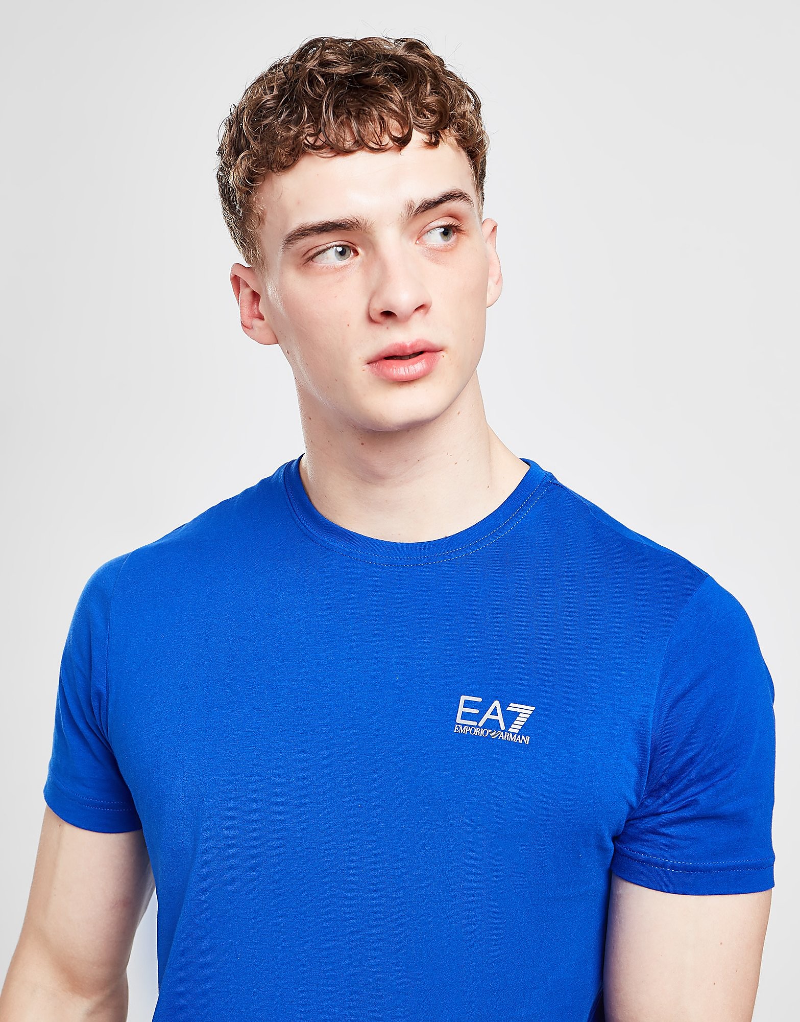 Emporio Armani EA7 Reflective Spine T-Shirt - Blue, Blue