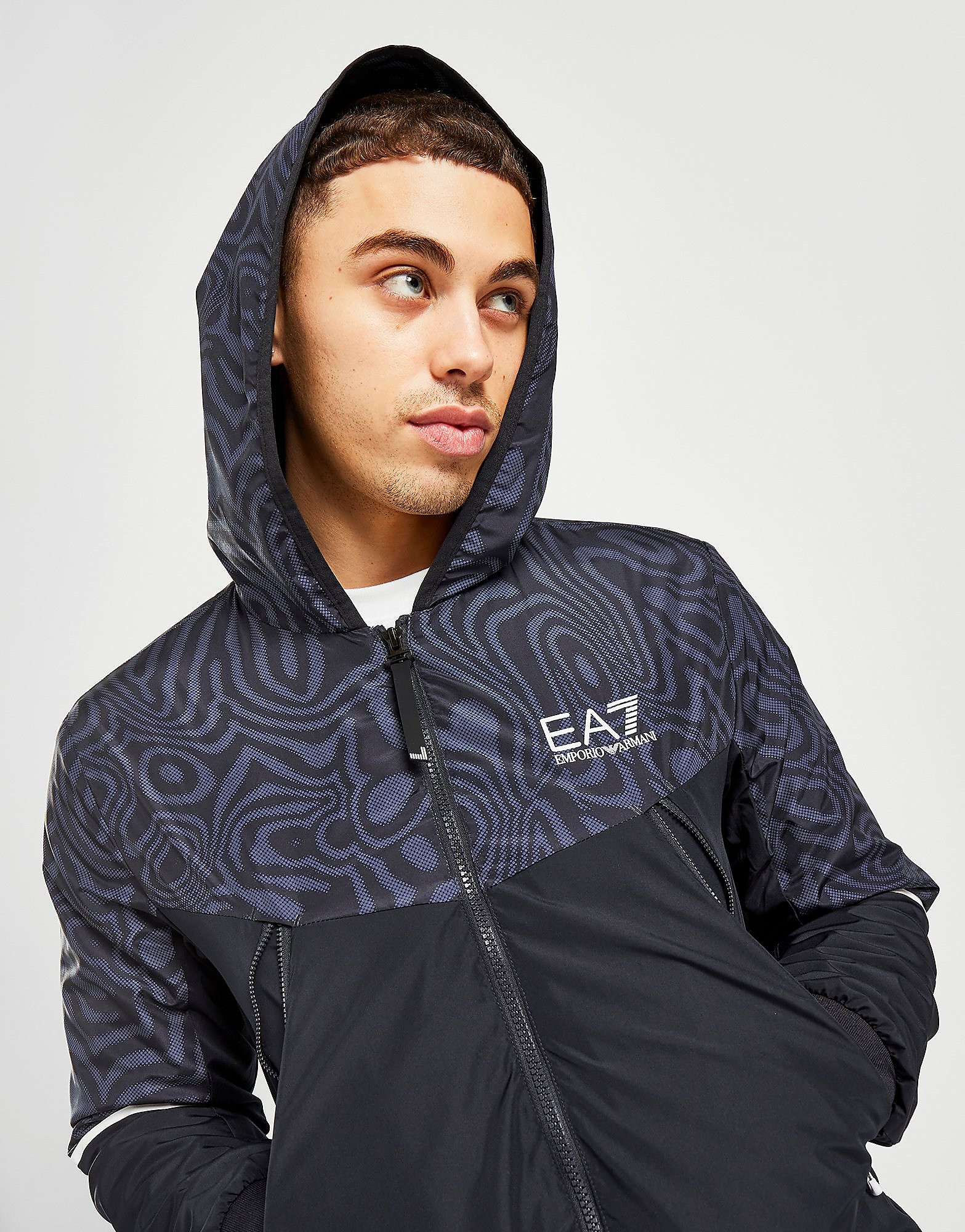 

Emporio Armani VENTUS7 All Over Print Poly Tracksuit - Navy, Navy
