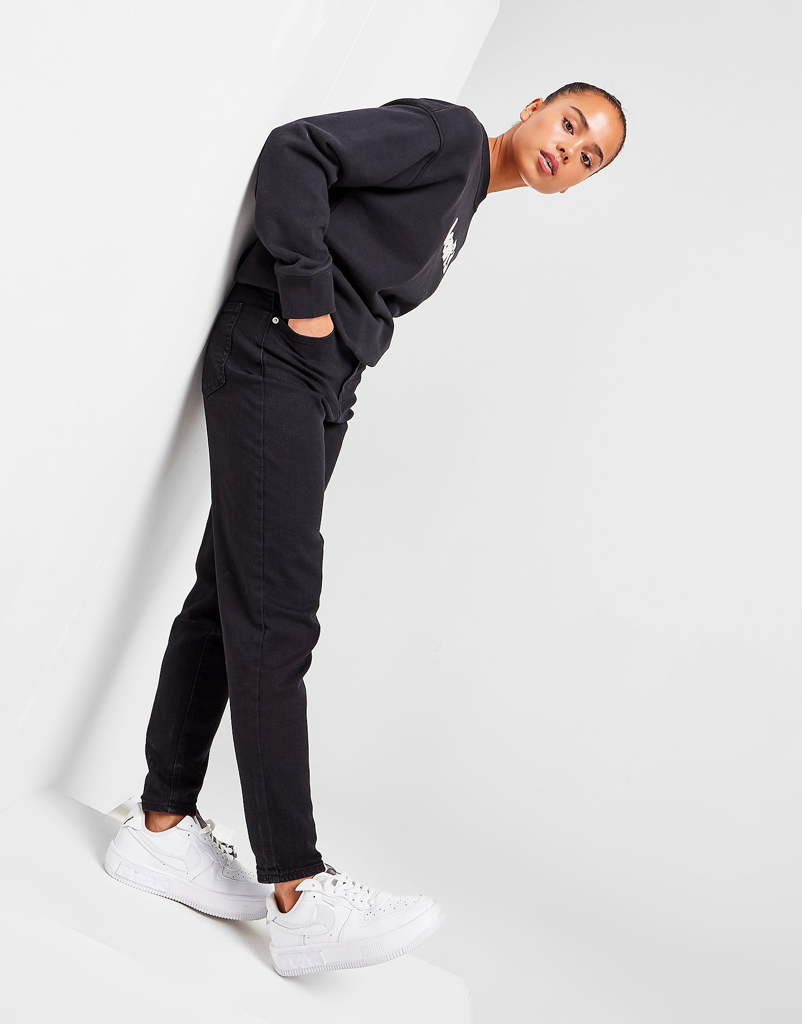 

LEVI'S High-Waisted Mom Jeans - Black - Womens, Black
