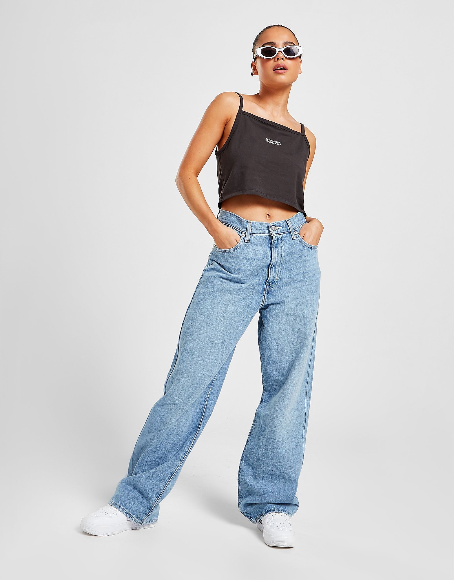 

LEVI'S High Waist Straight Jeans - Blue - Womens, Blue
