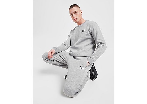 Emporio Armani EA7 Rubber Badge Crew Tracksuit - Only at JD - Grey - Mens, Grey