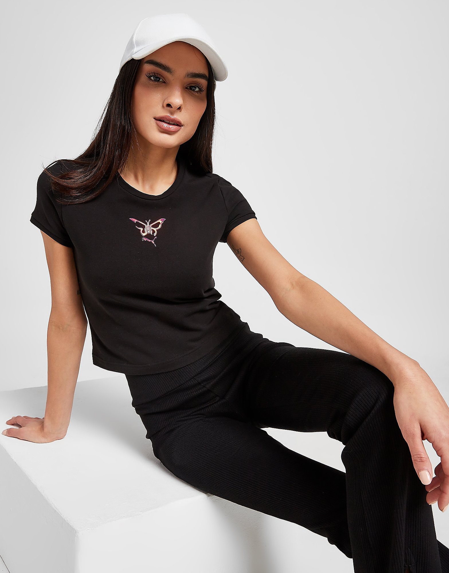 

Puma x Dua Lipa Slim T-Shirt - Black - Womens, Black