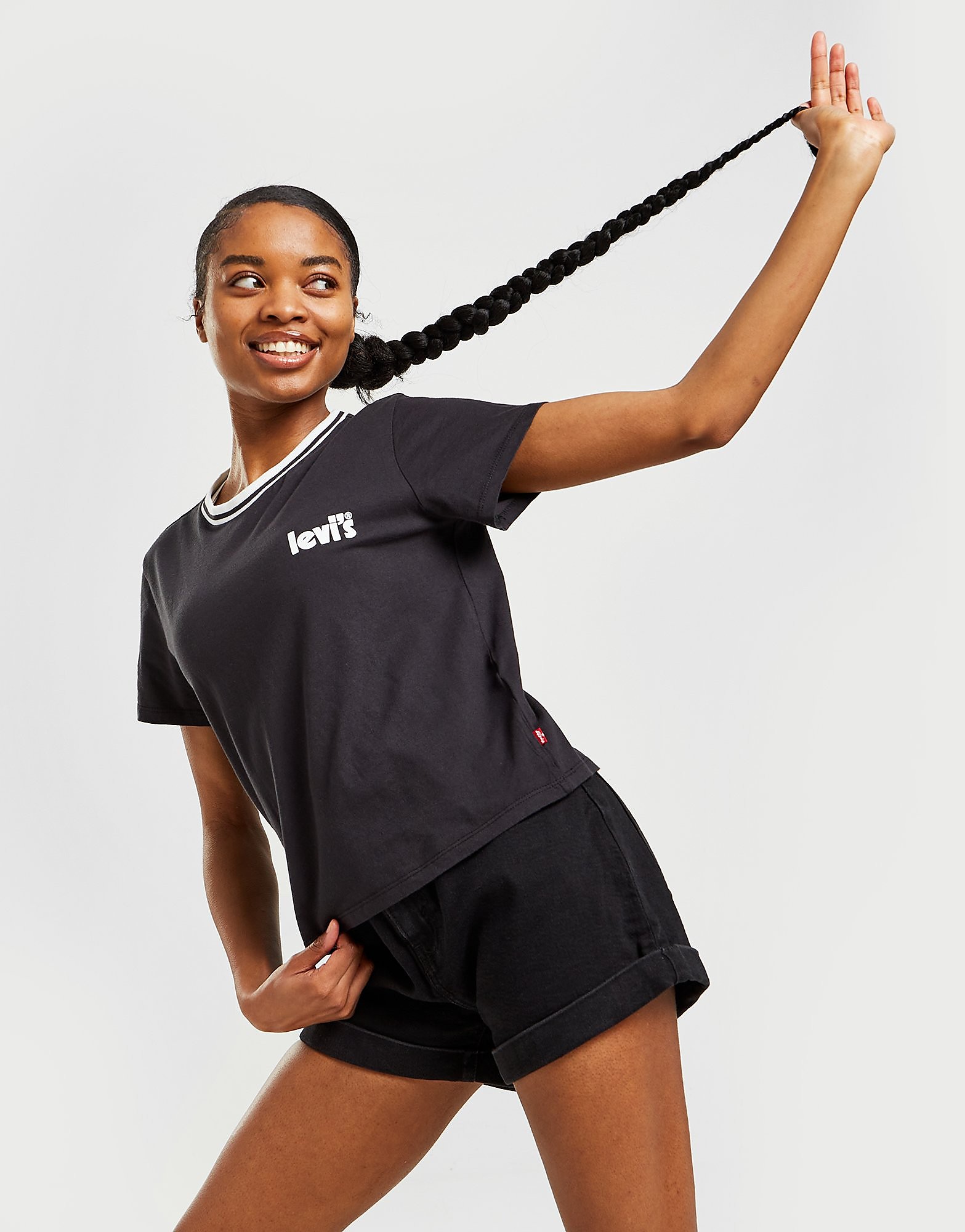 

Levis Poster Ringer T-Shirt - Black - Womens, Black