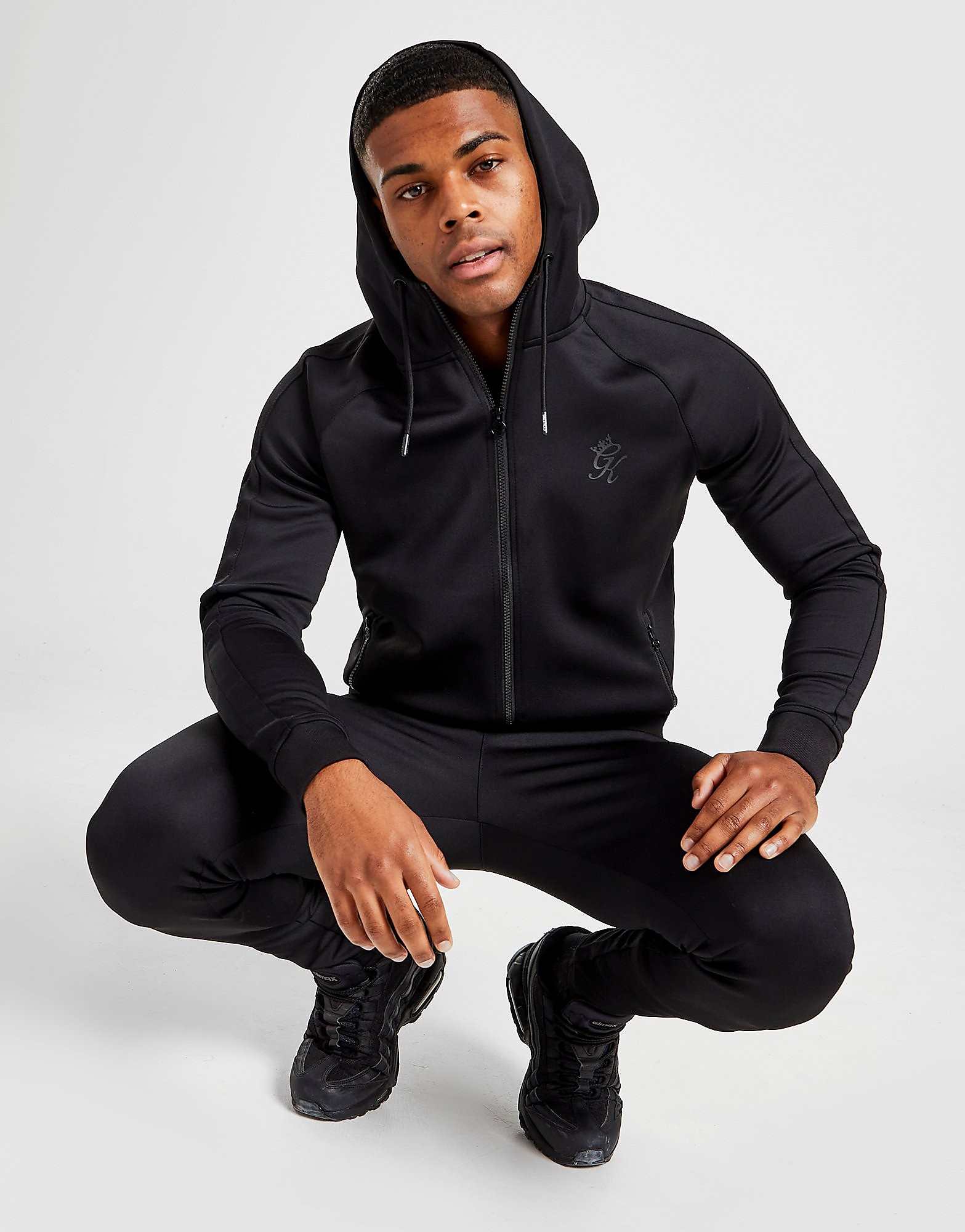 

Gym King Basis Poly Full Zip Tracksuit - Black, Black