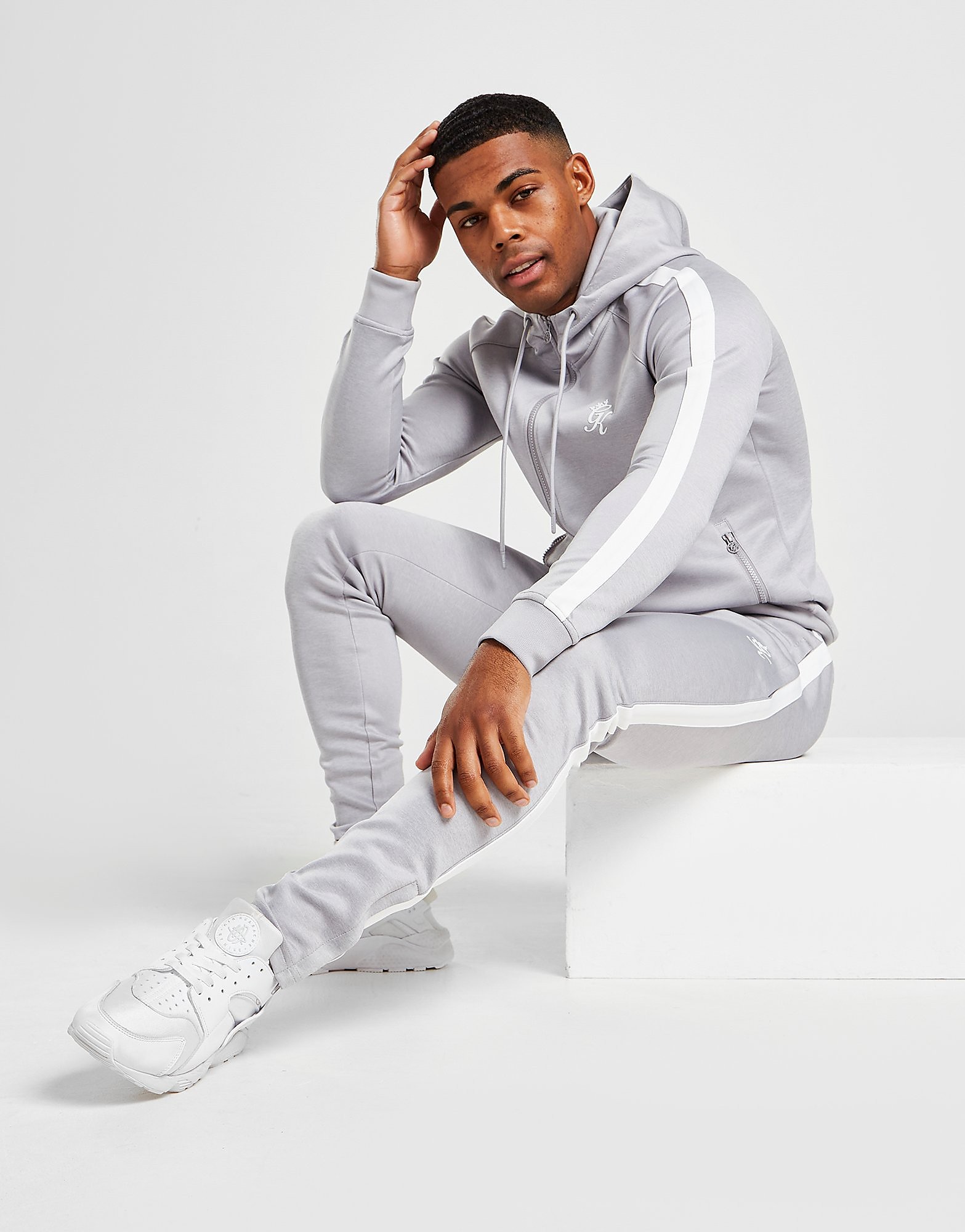 

Gym King Basis Poly Full Zip Tracksuit - Grey - Mens, Grey