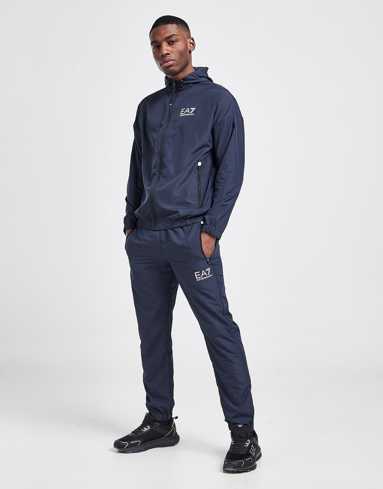 

Emporio Armani EA7 Tennis Woven Hooded Tracksuit - Blue, Blue