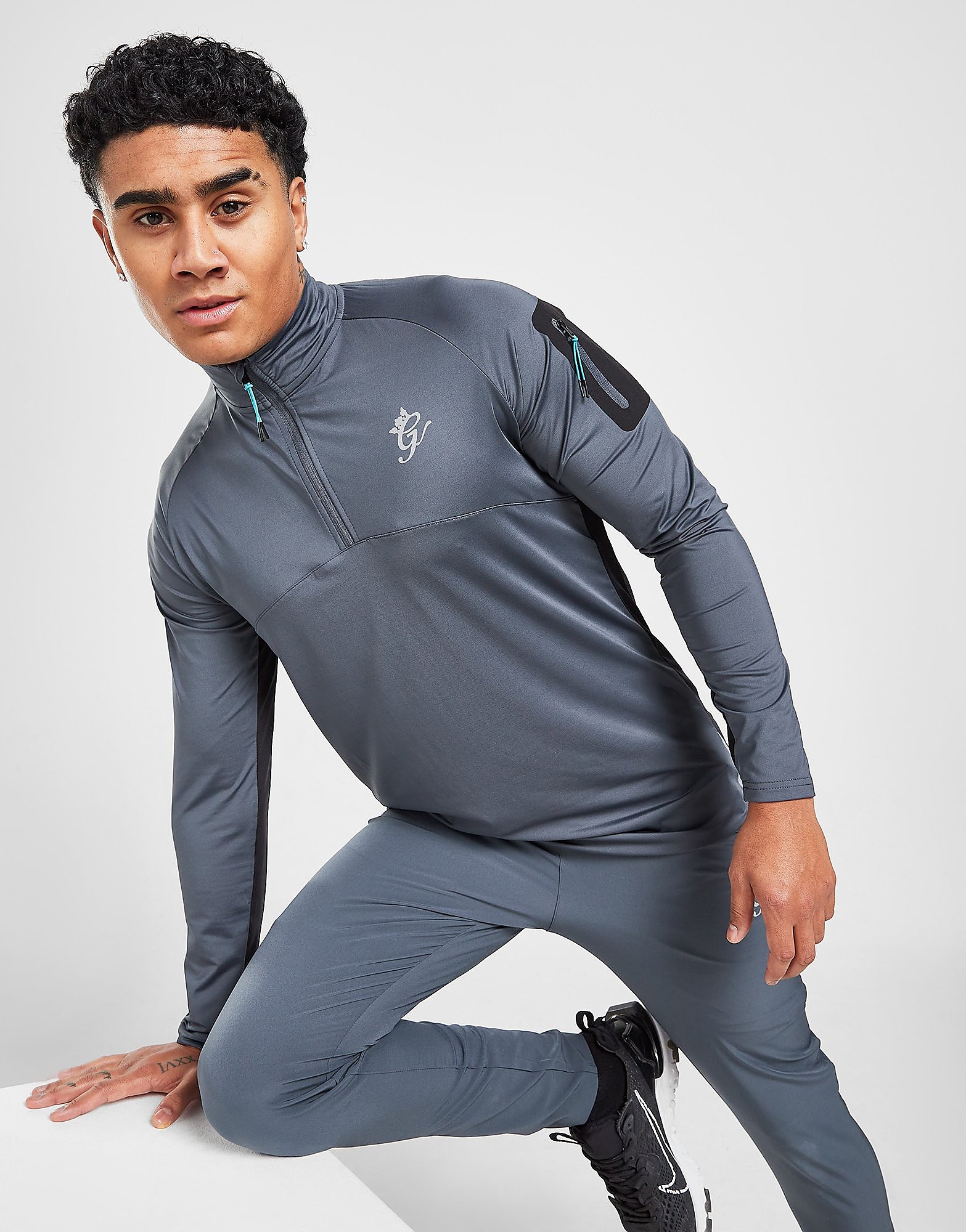 

Gym King Flex 1/4 Zip Top - Grey - Mens, Grey