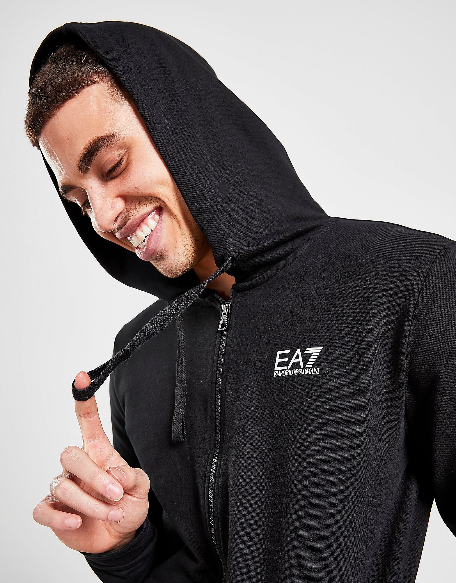 

Emporio Armani EA7 Core Full Zip Hoodie - Black - Mens, Black