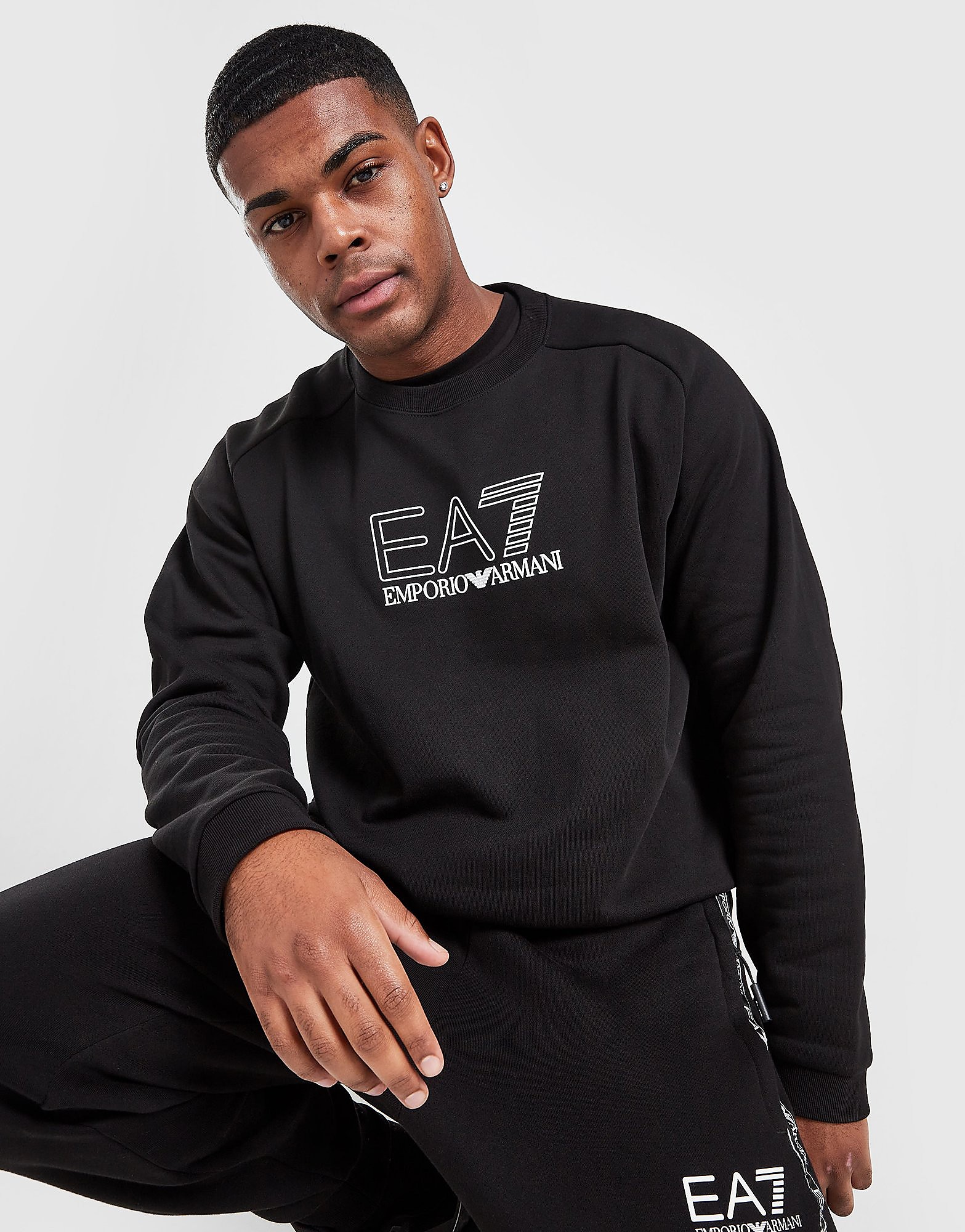 

Emporio Armani EA7 Visibility Logo Sweatshirt - Black - Mens, Black