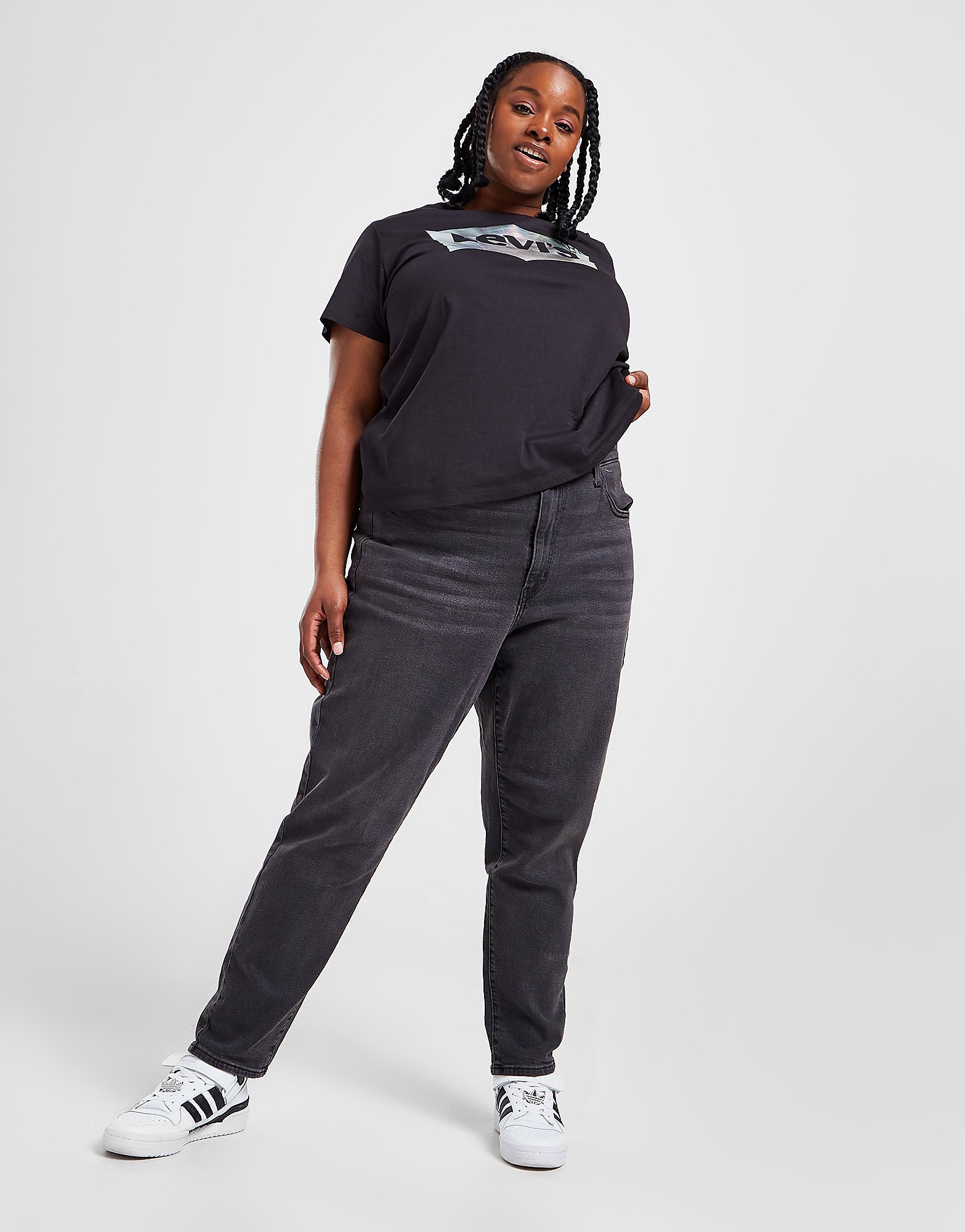 

Levis High Waist Mom Plus Size Jeans - Black - Womens, Black