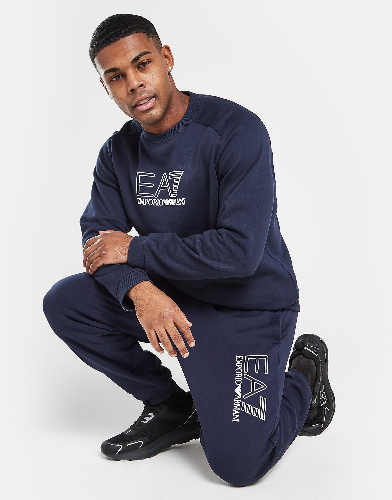 

Emporio Armani EA7 Visibility Large Logo Joggers - Navy - Mens, Navy