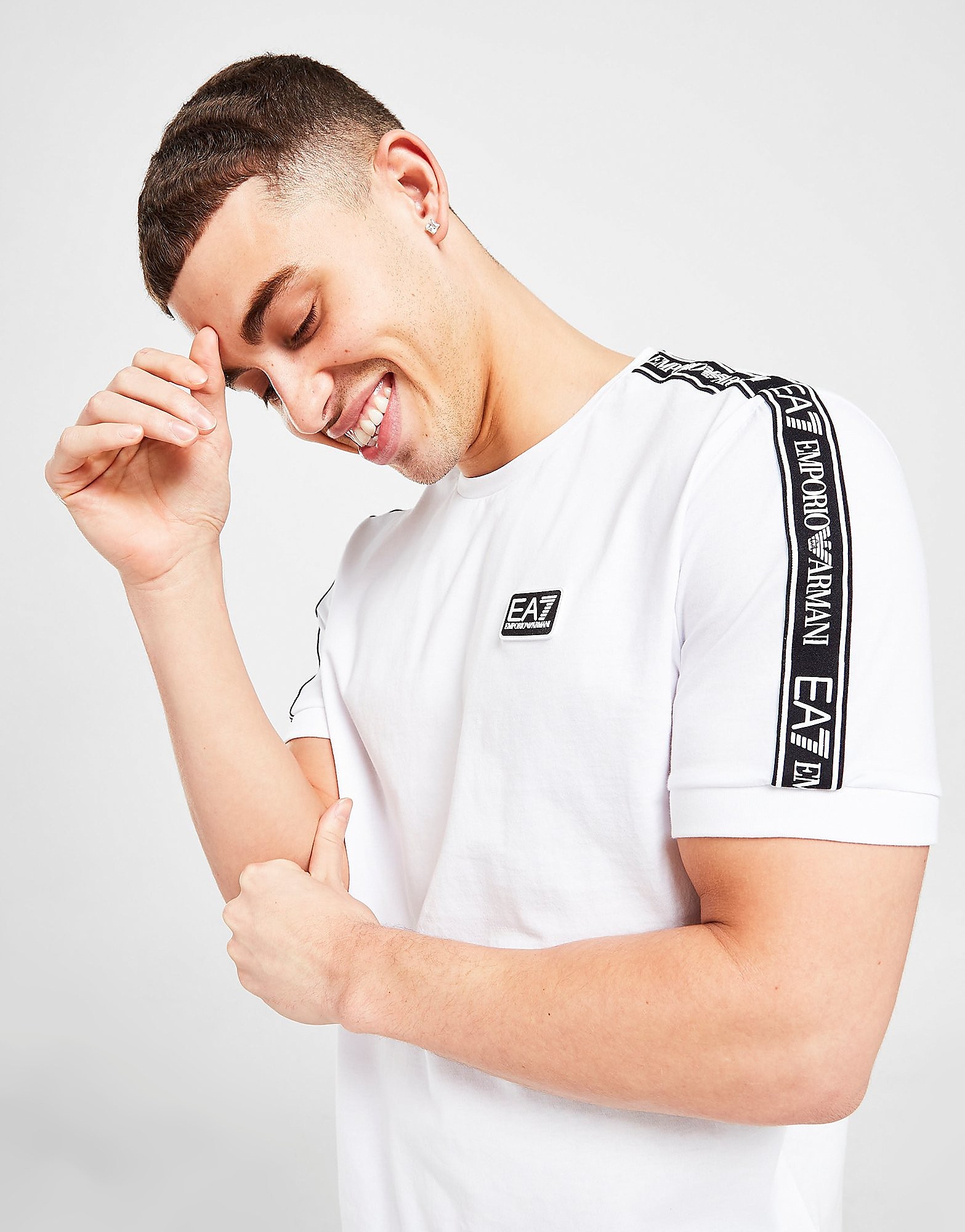 

Emporio Armani EA7 Logo Tape T-Shirt - White, White