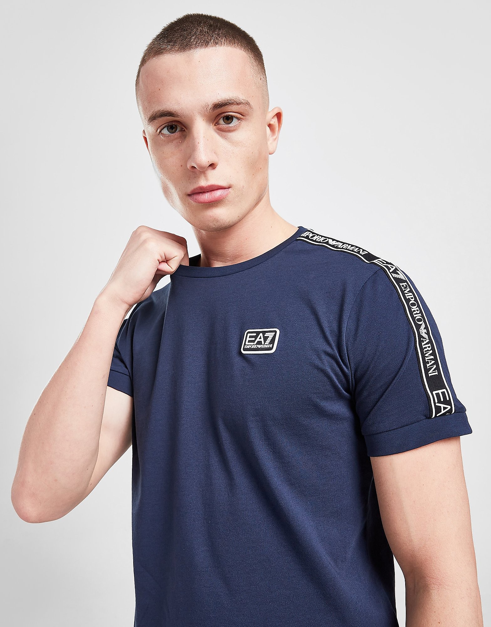 

Emporio Armani EA7 Logo Tape T-Shirt - Blue, Blue