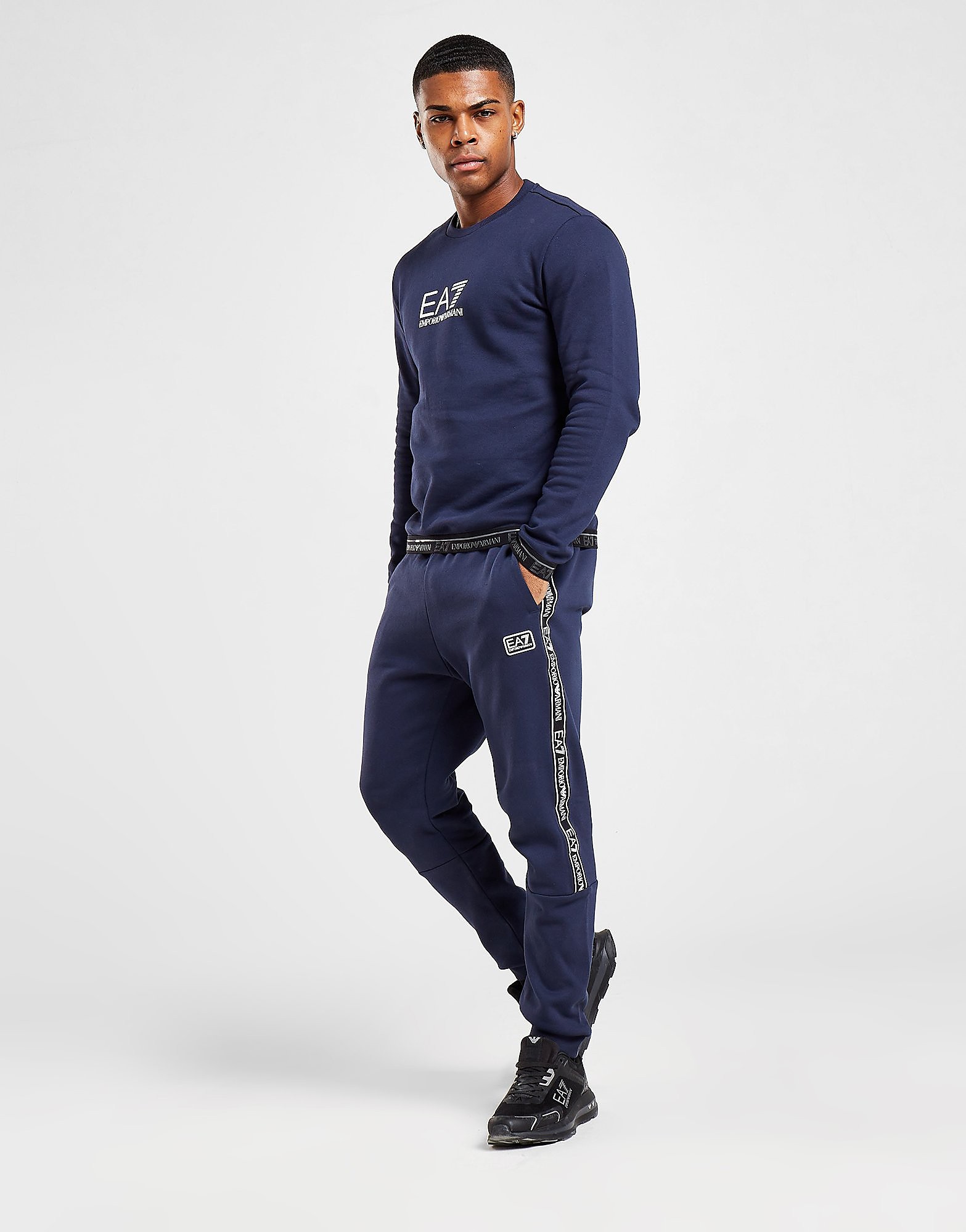 

Emporio Armani EA7 Logo Tape Joggers - Navy - Mens, Navy