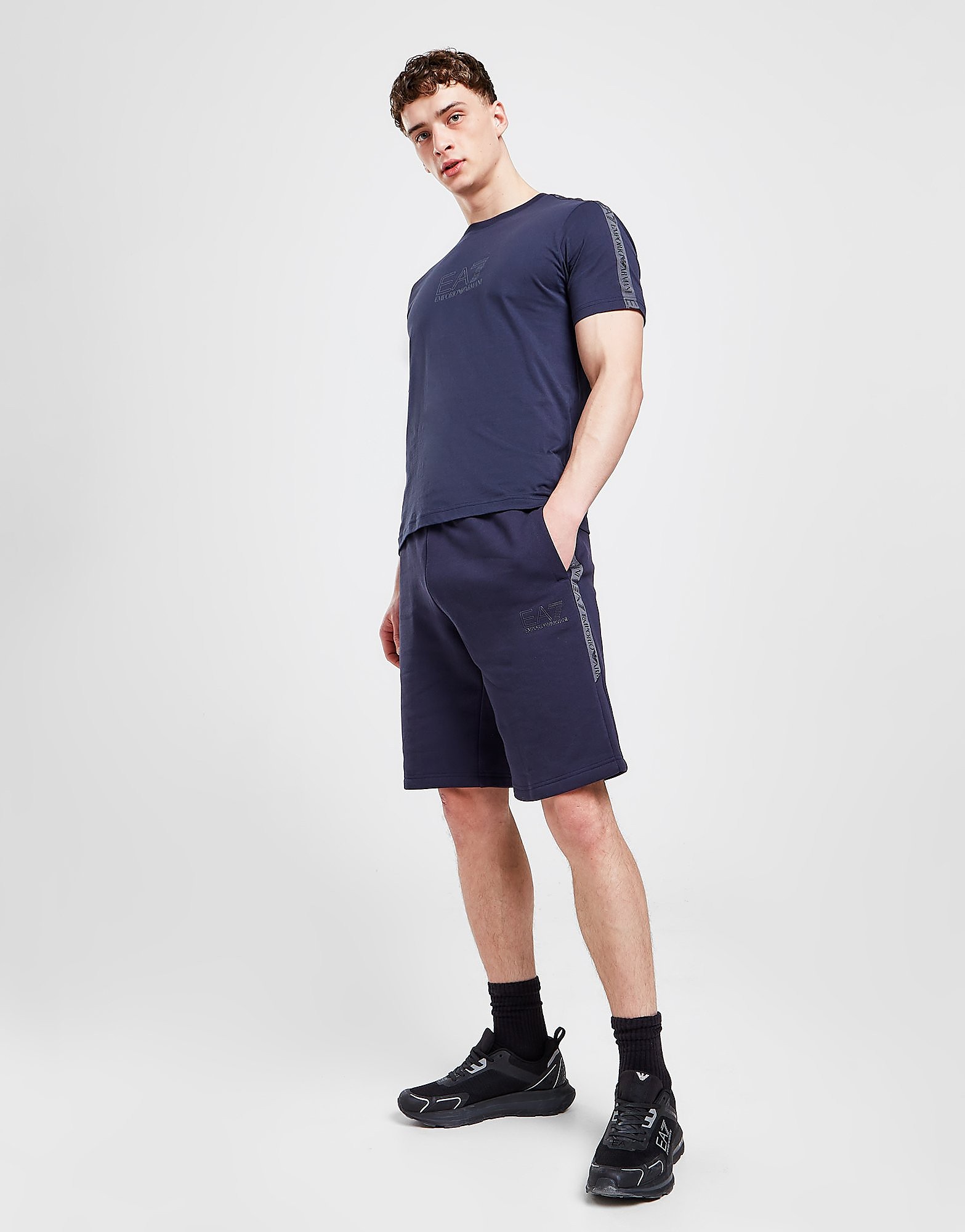 

Emporio Armani EA7 Grain Tape 2 Shorts - Navy - Mens, Navy