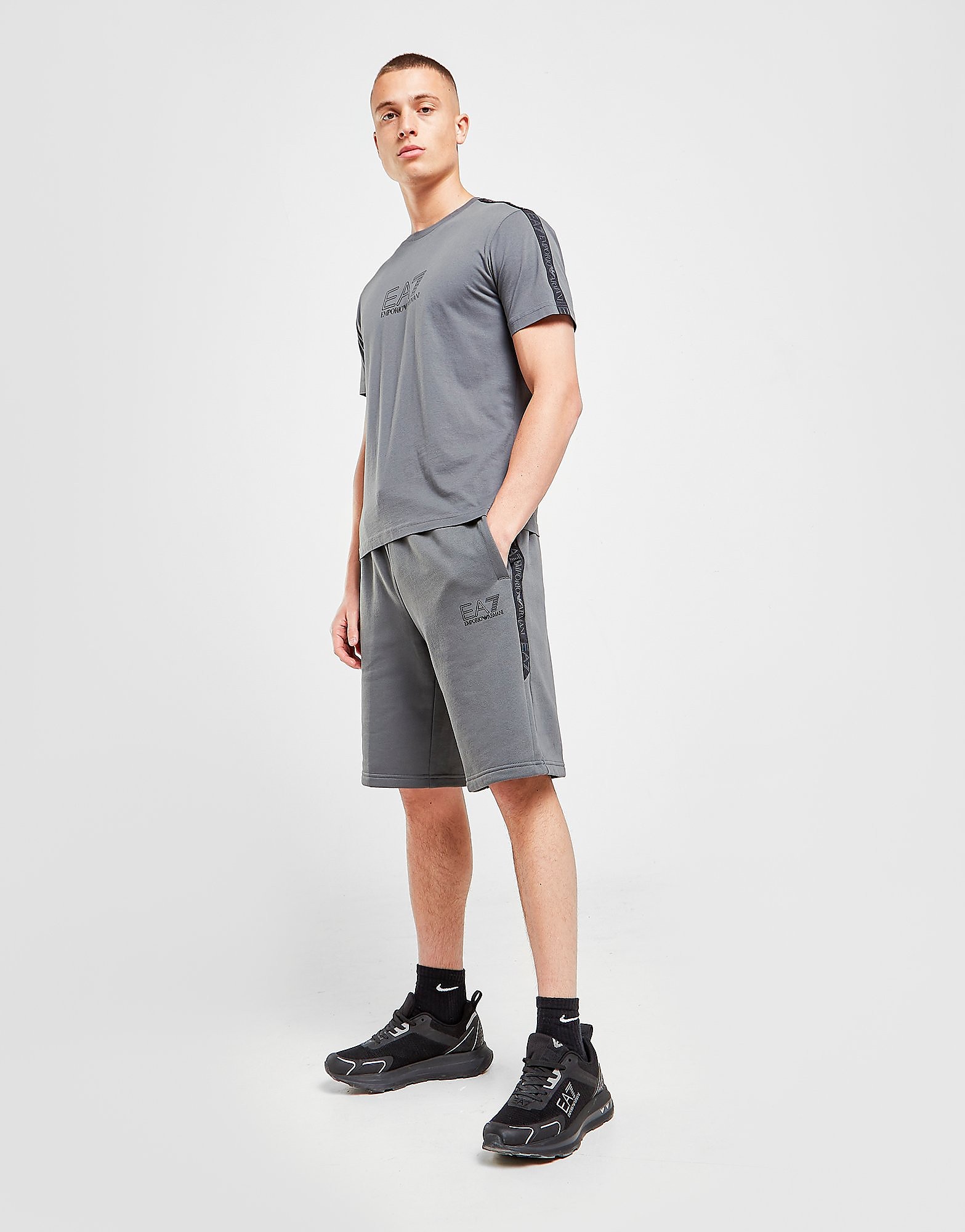 

Emporio Armani EA7 Grain Tape 2 Shorts - Only at JD - Grey - Mens, Grey