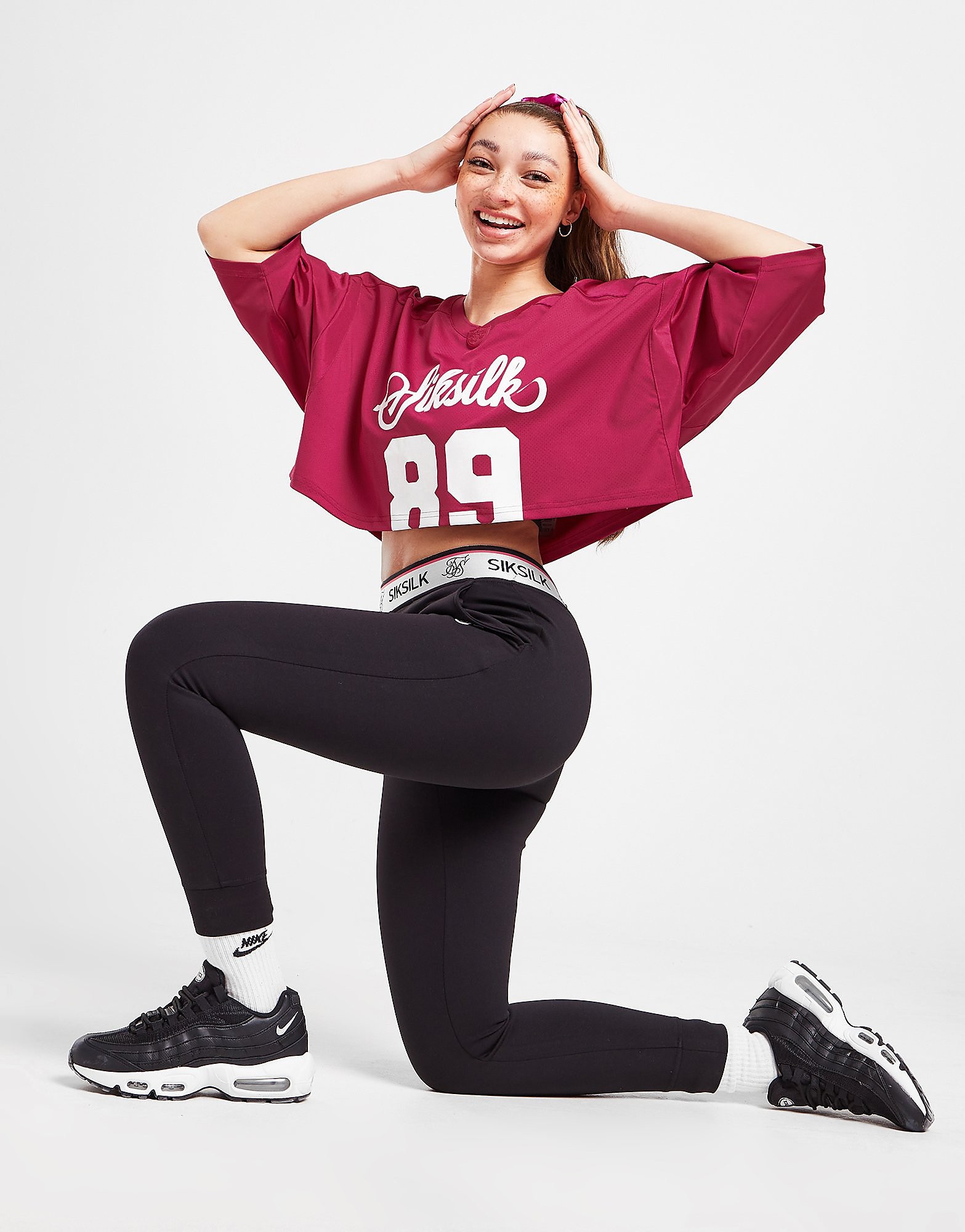 

SikSilk Football Crop Top - Pink - Womens, Pink