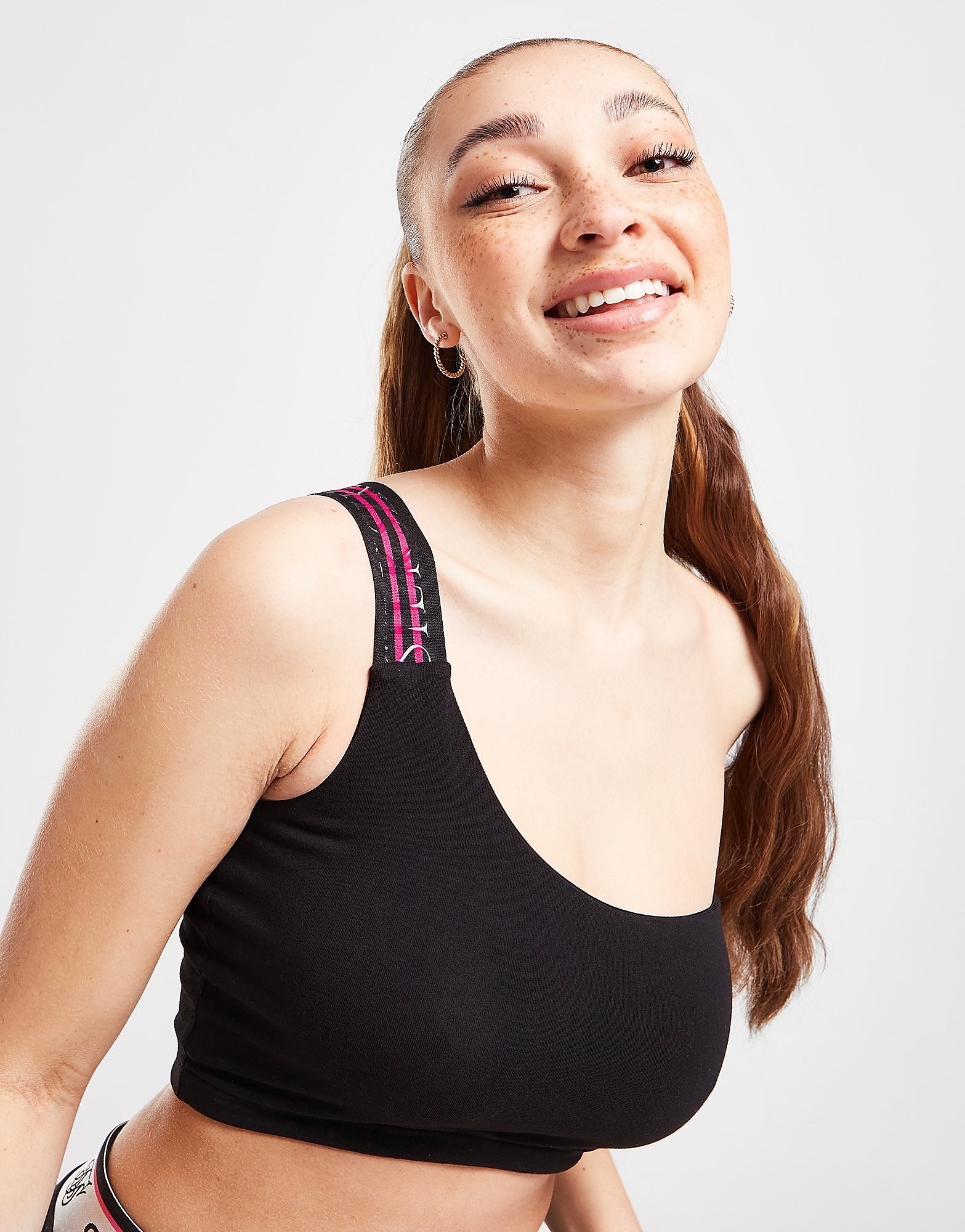 

SikSilk One Shoulder Crop Tank Top - Black - Womens, Black