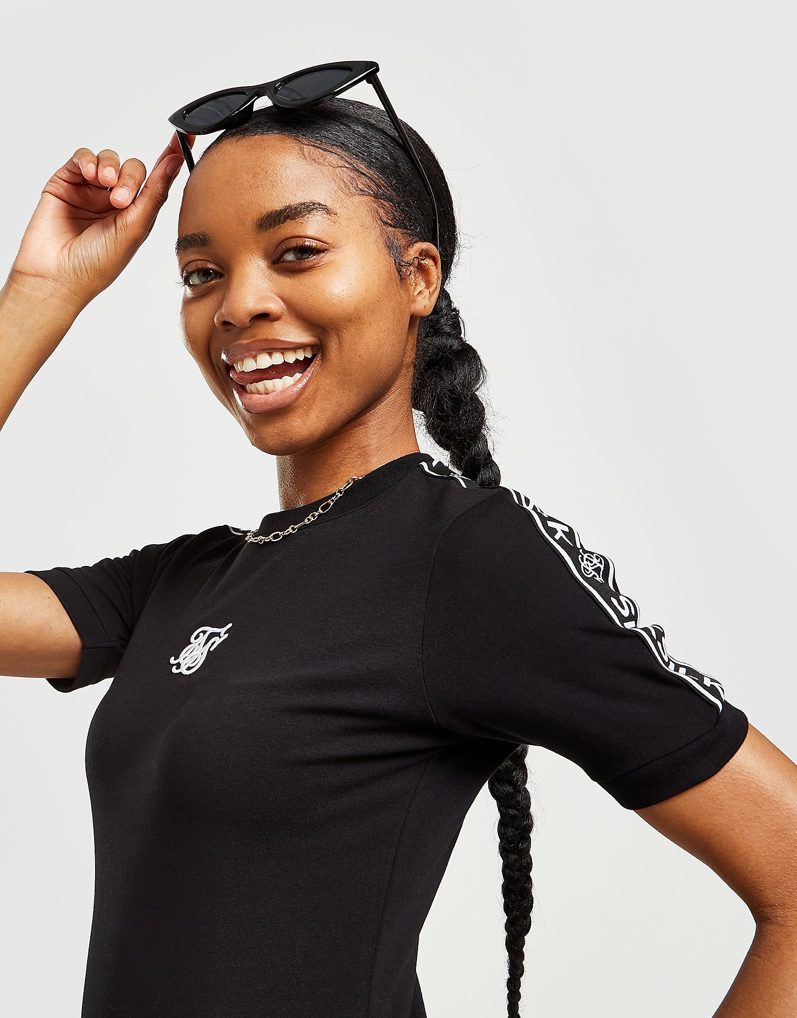 

SikSilk Tape Short Sleeve T-Shirt Dress - Black - Womens, Black