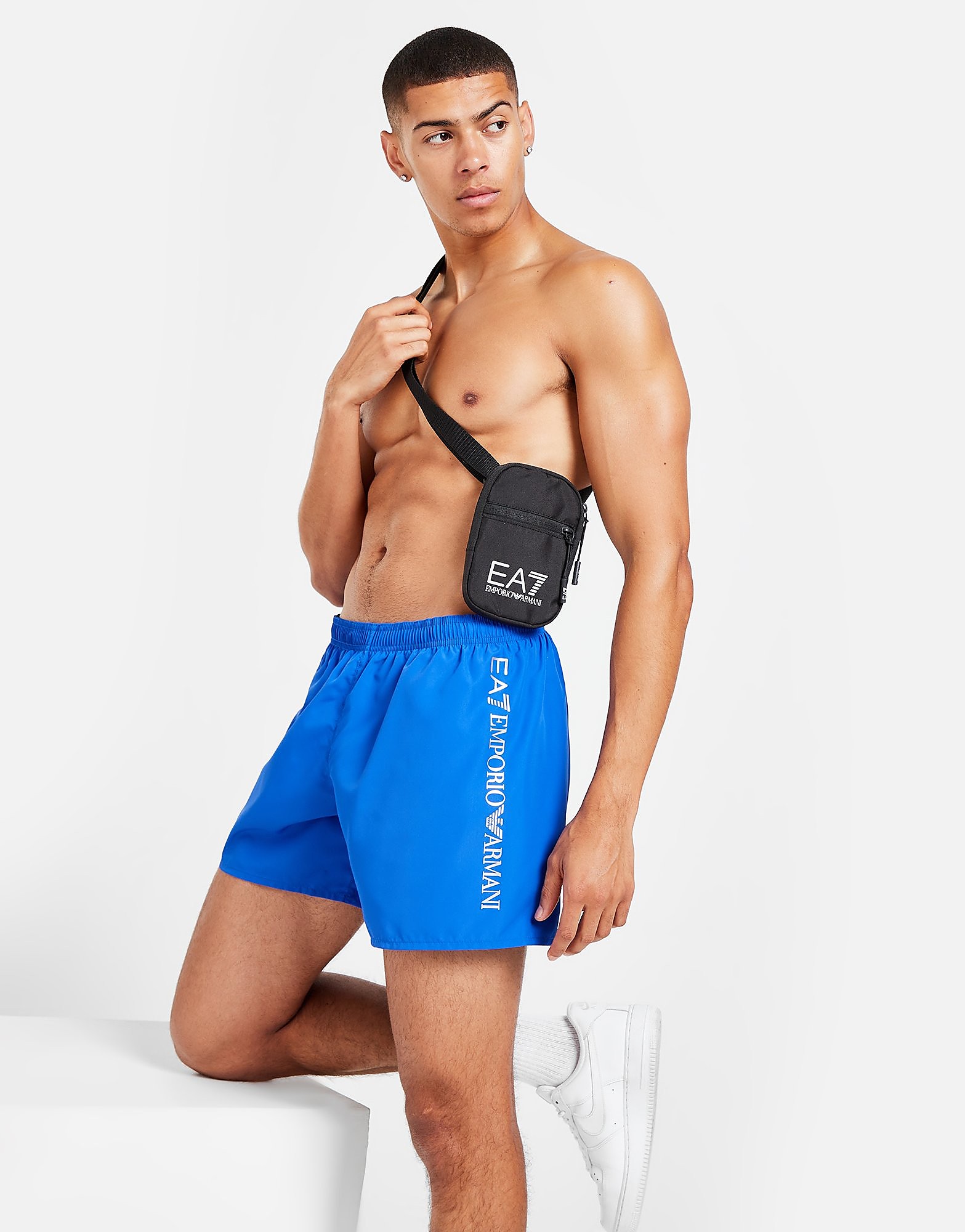 

Emporio Armani EA7 Logo Swim Shorts - Blue - Mens, Blue
