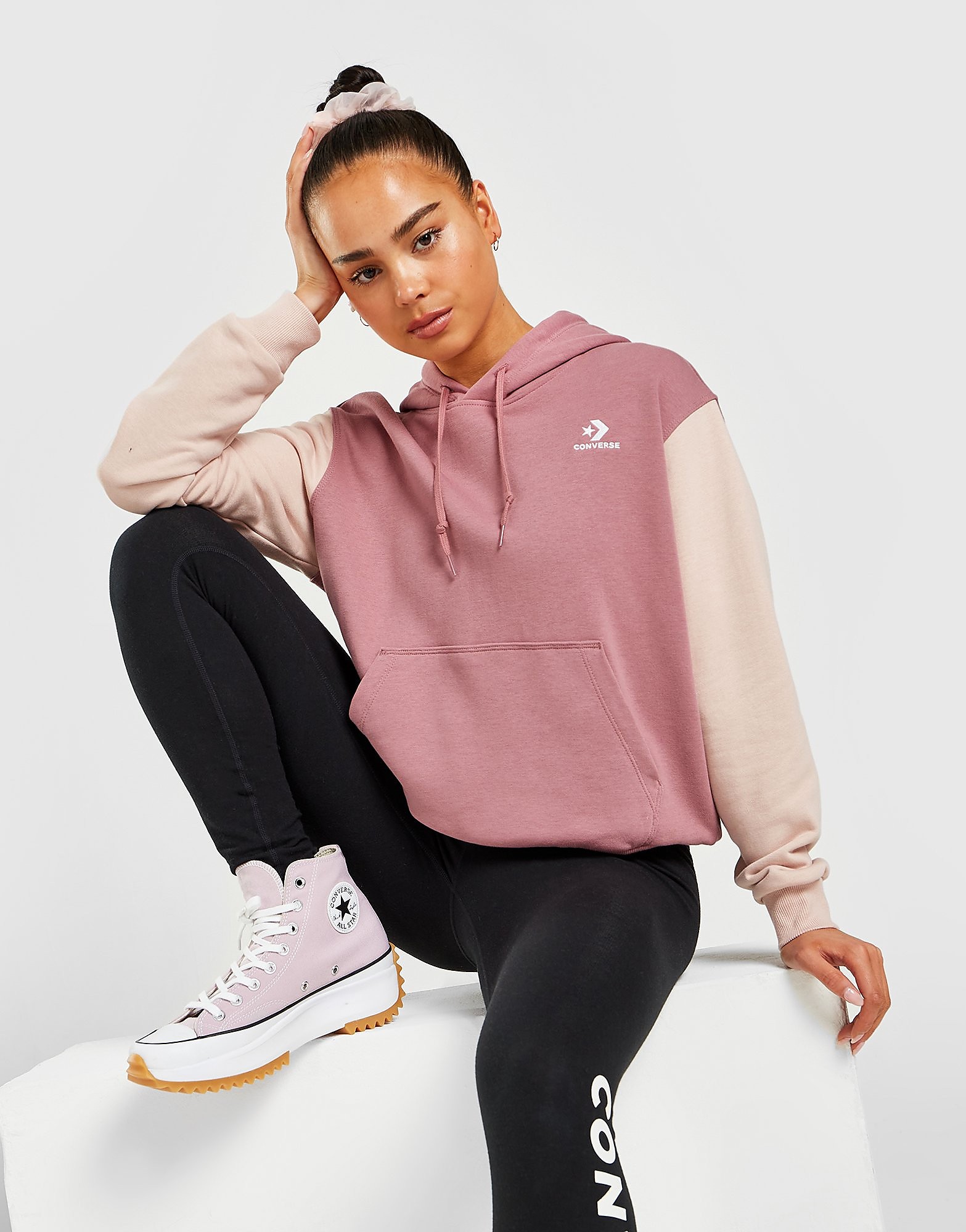 

Converse Star Chevron Colour Block Hoodie - Pink - Womens, Pink