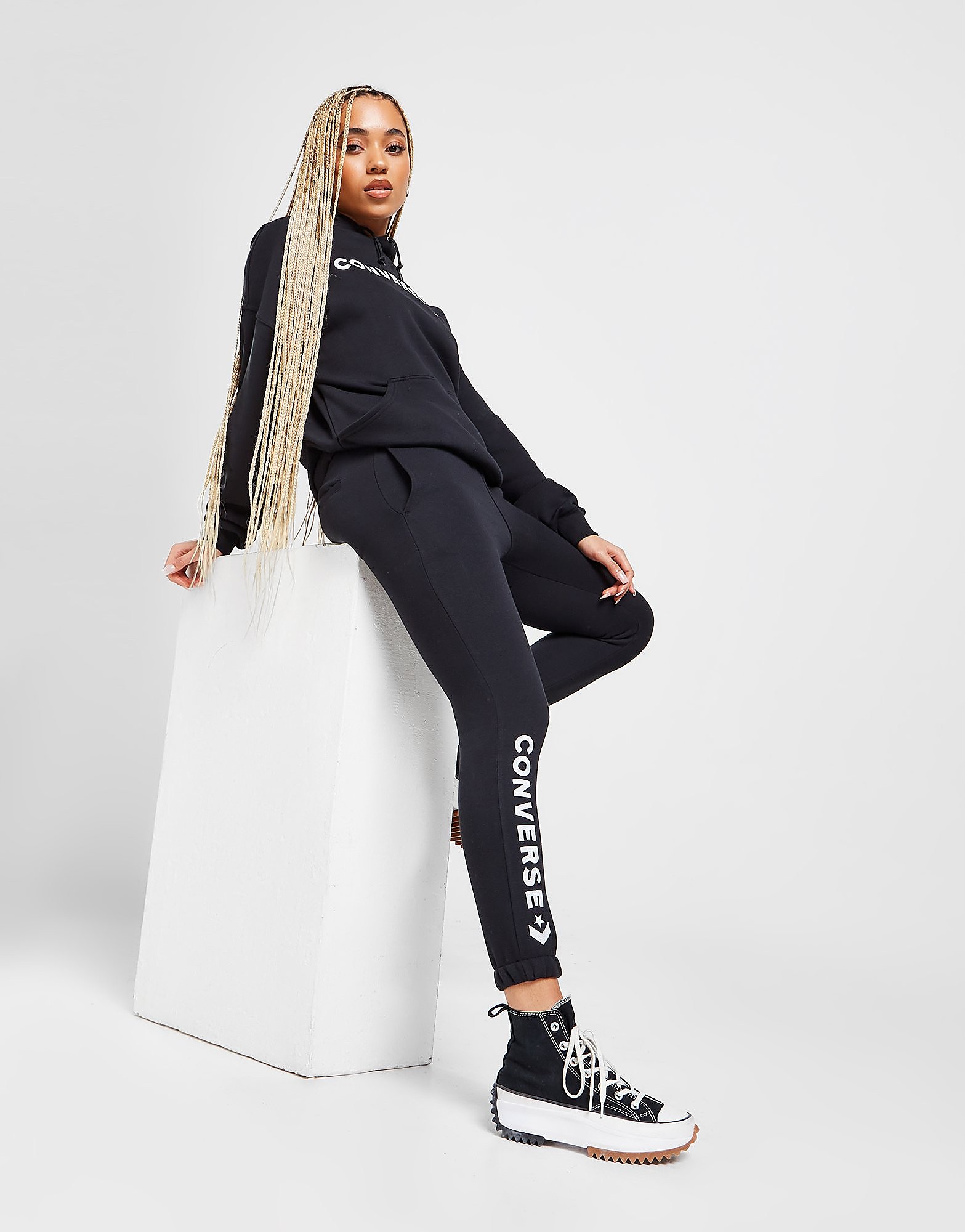 

Converse Emblem Joggers - Black - Womens, Black