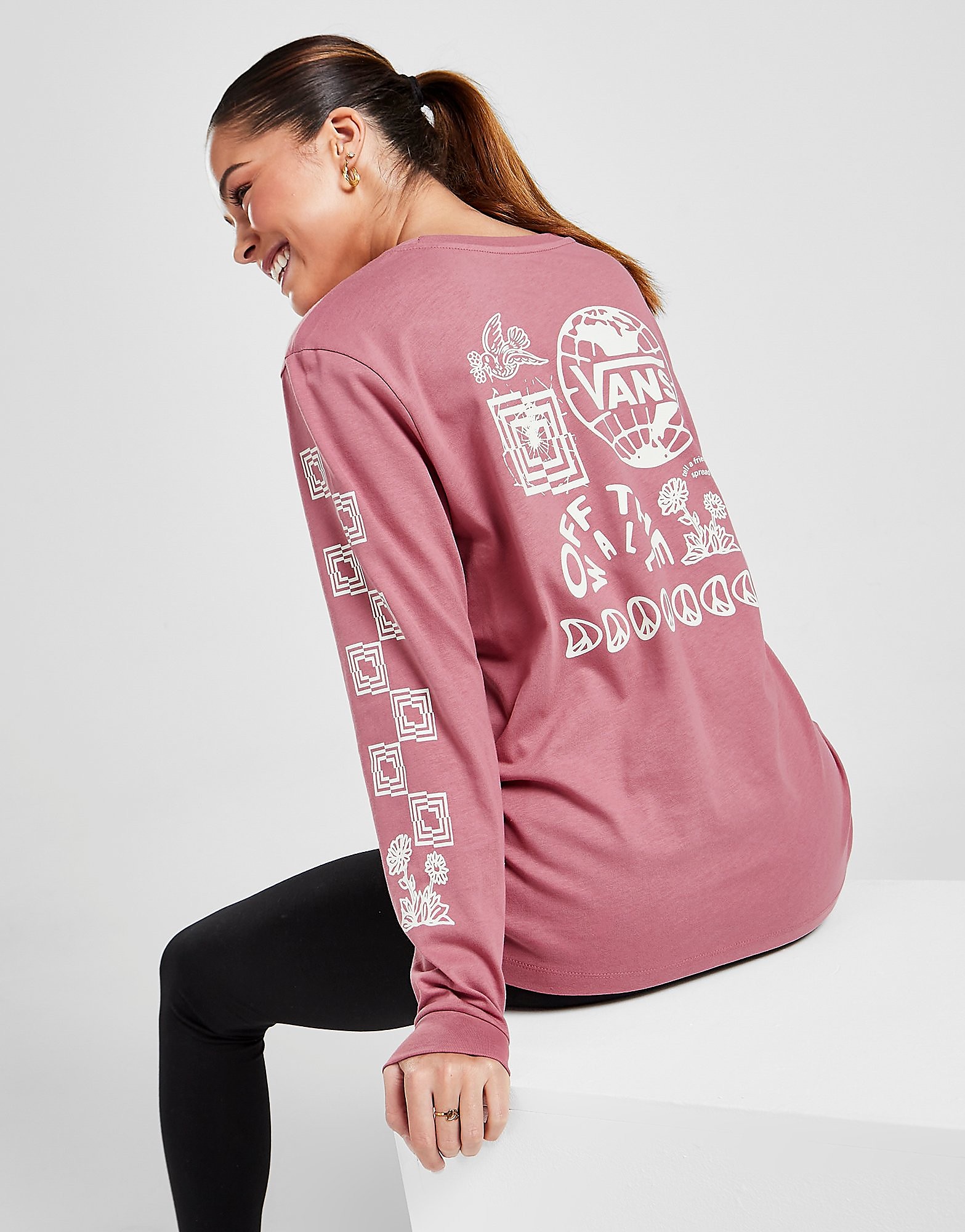 

Vans Back Graphic Long Sleeve T-Shirt - Pink - Womens, Pink