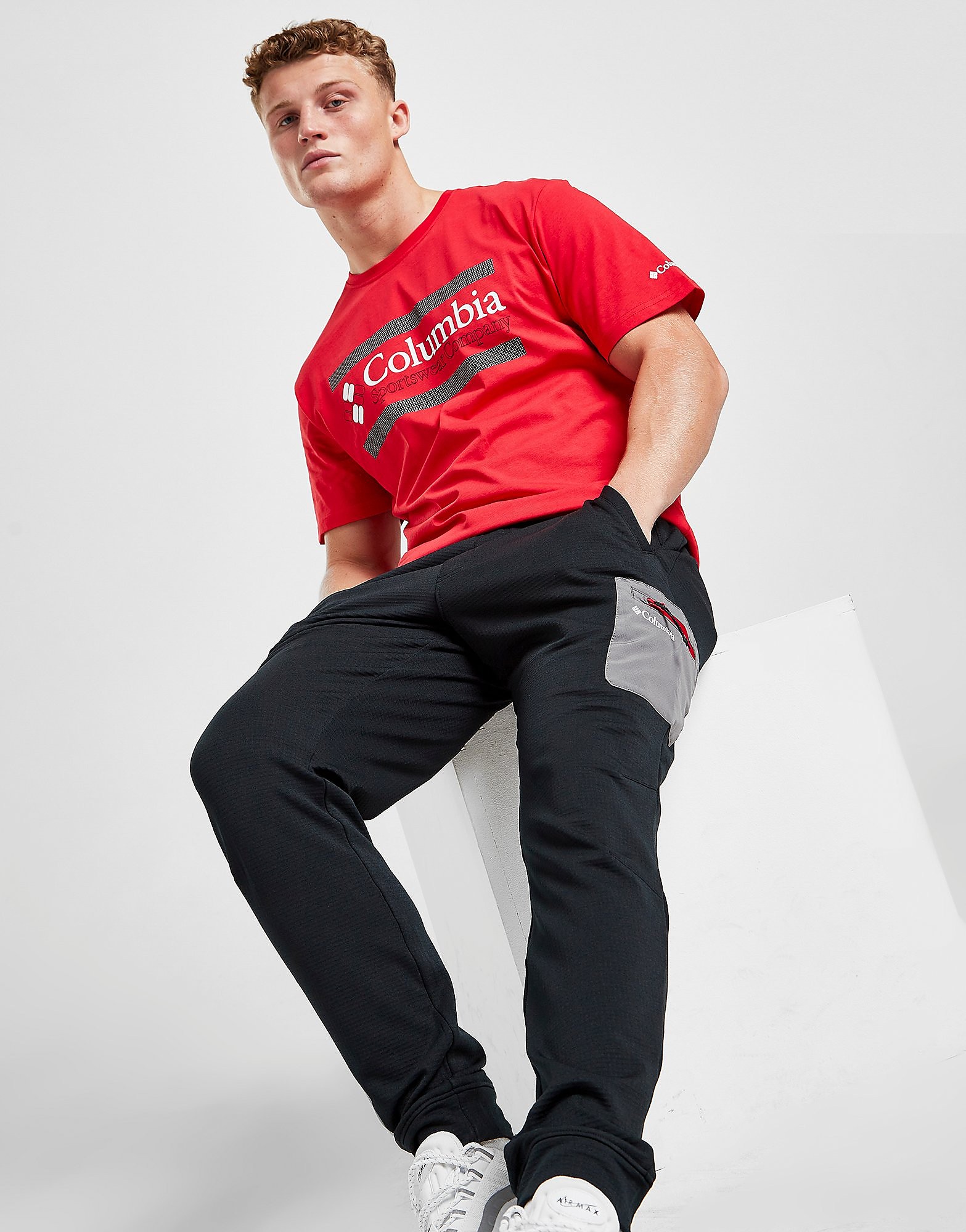 

Columbia Grid T-Shirt - Red - Mens, Red