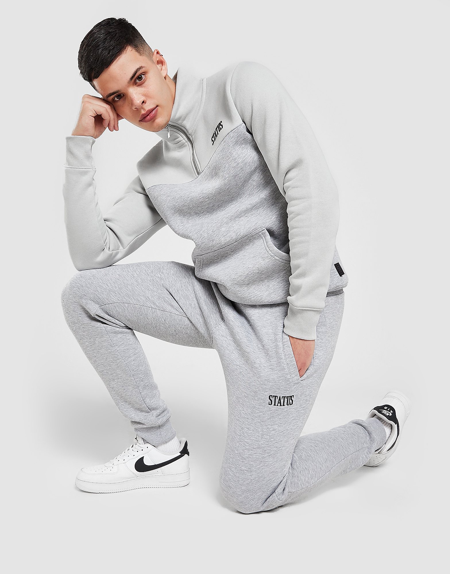 

Status Lark Fleece Tracksuit - Grey - Mens, Grey