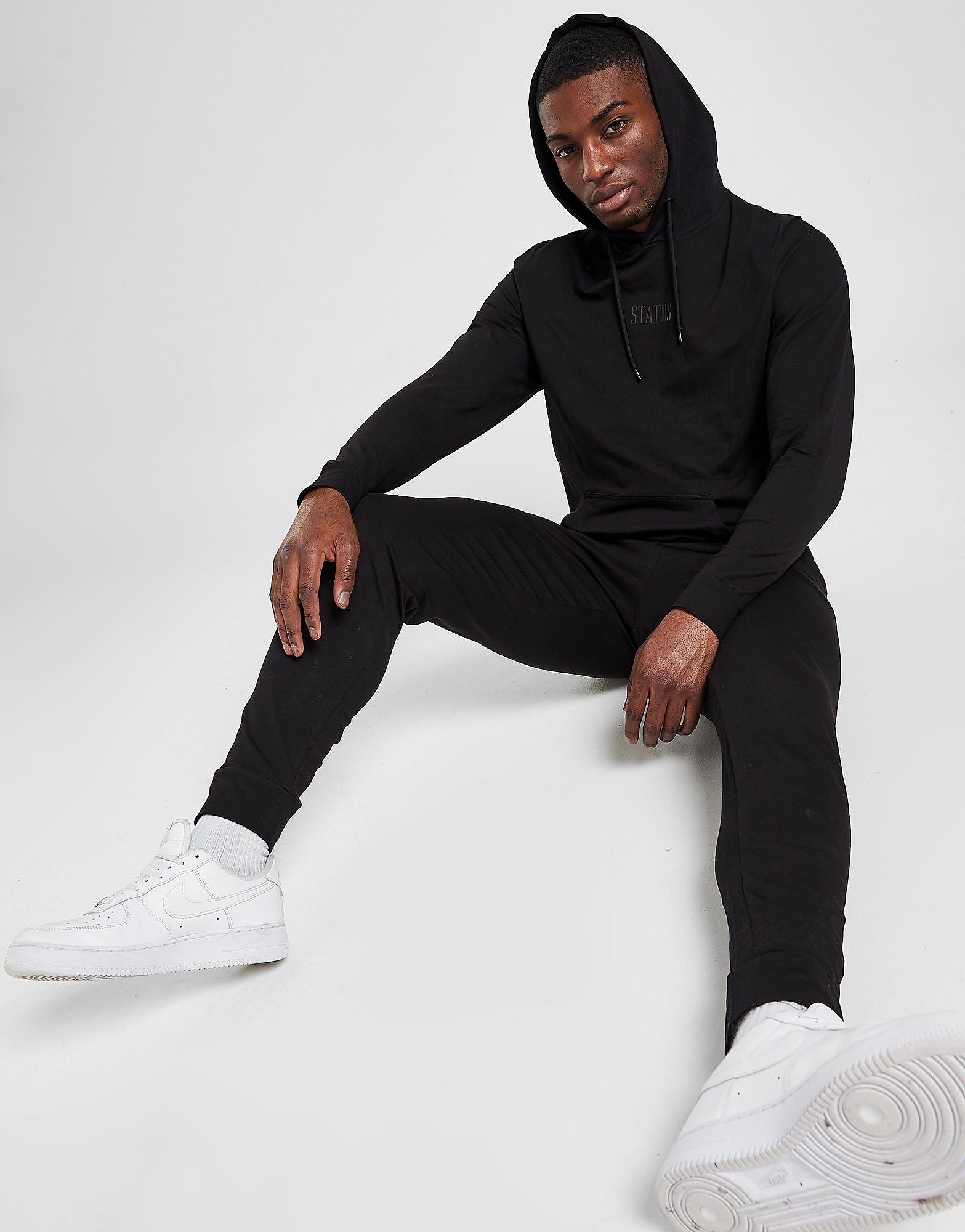 

Status Jersey Lounge Tracksuit - Black - Mens, Black
