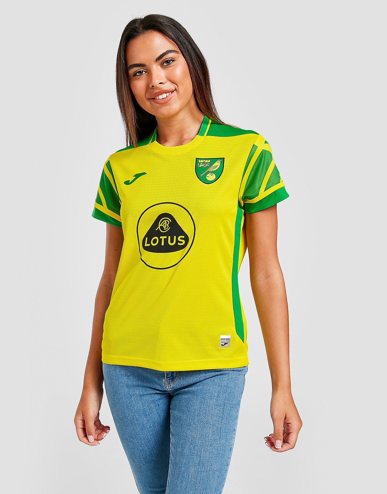 Joma Norwich City FC 2021/22 Home Shirt Women's - Yellow, Yellow
