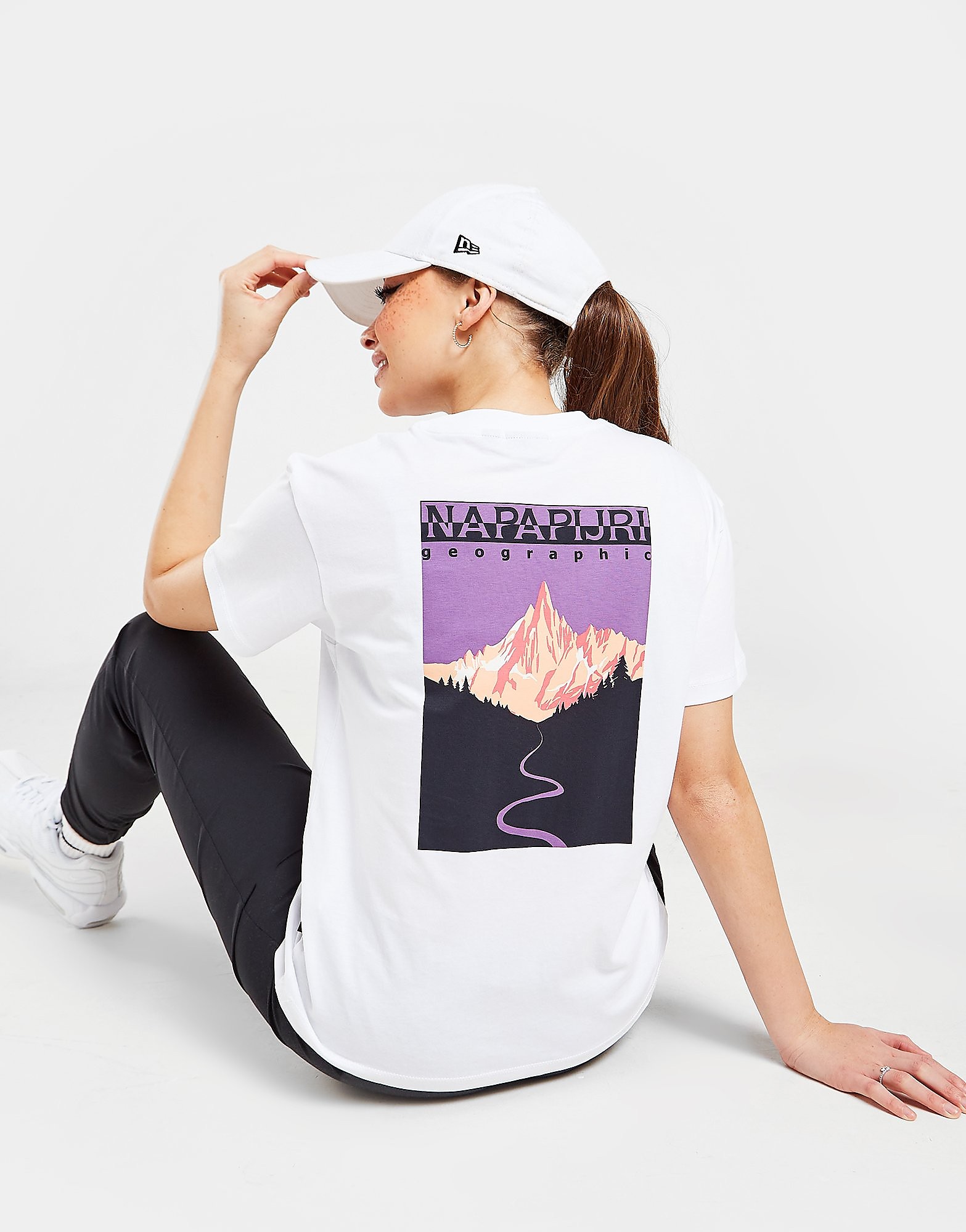 

Napapijri Back Graphic T-Shirt - White - Womens, White