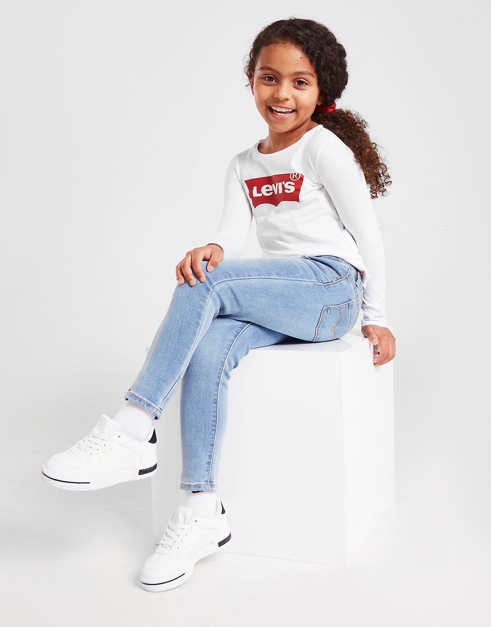 

Levis Girls' Batwing Long Sleeve T-Shirt Children - White - Kids, White