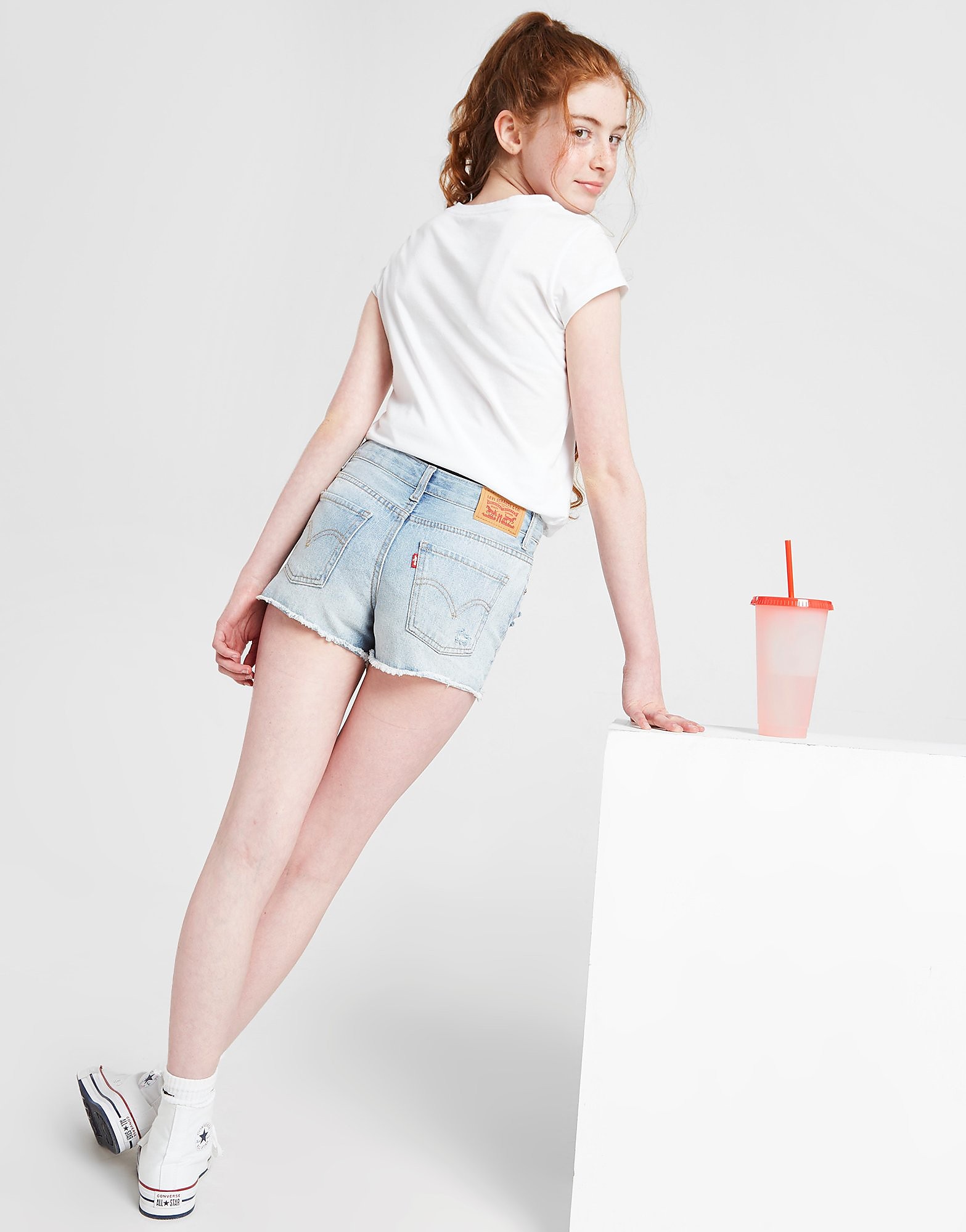

Levis Girls' Girlfriend Denim Shorts Junior - Blue - Kids, Blue