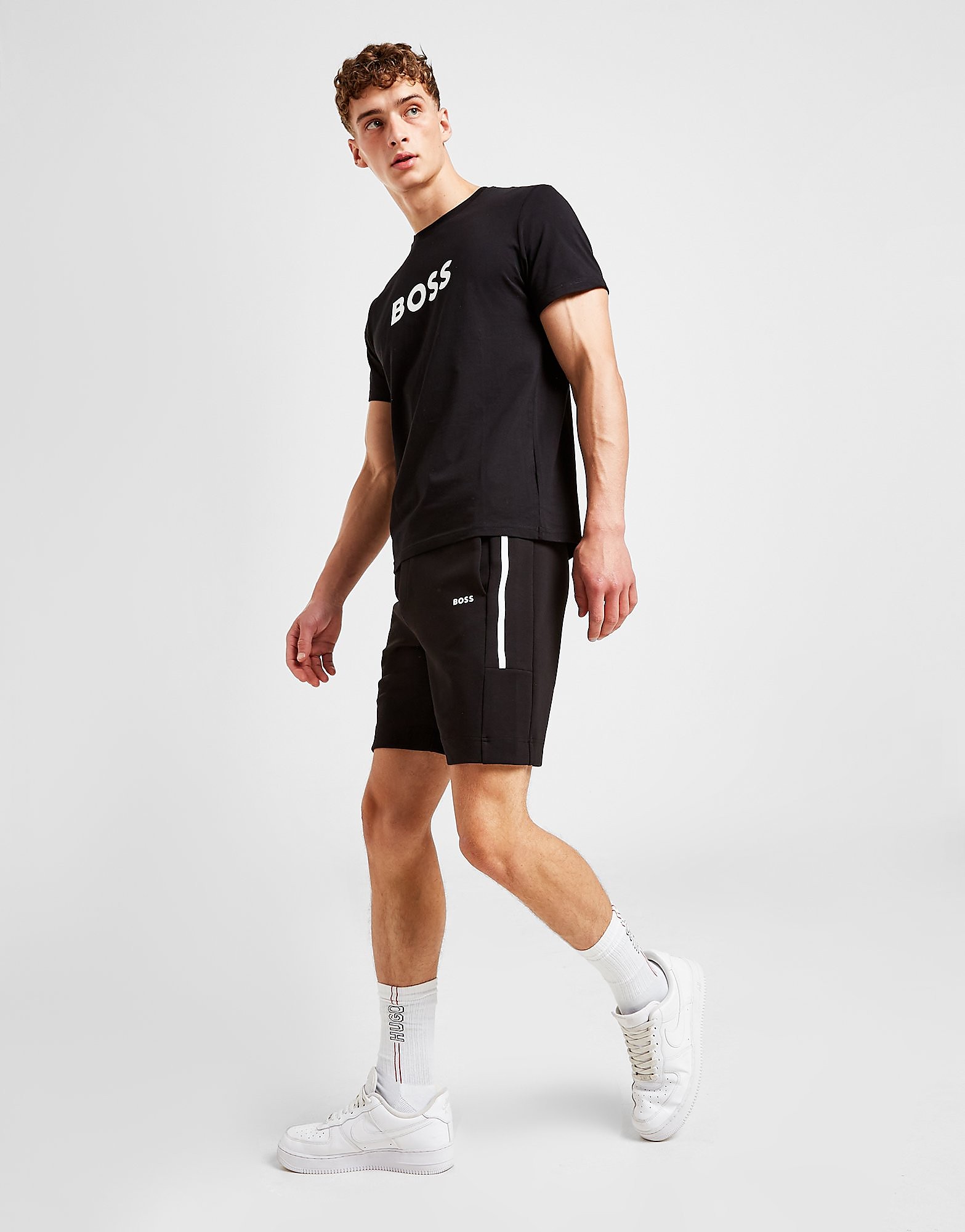 

BOSS Headlo Tape Shorts - Black - Mens, Black