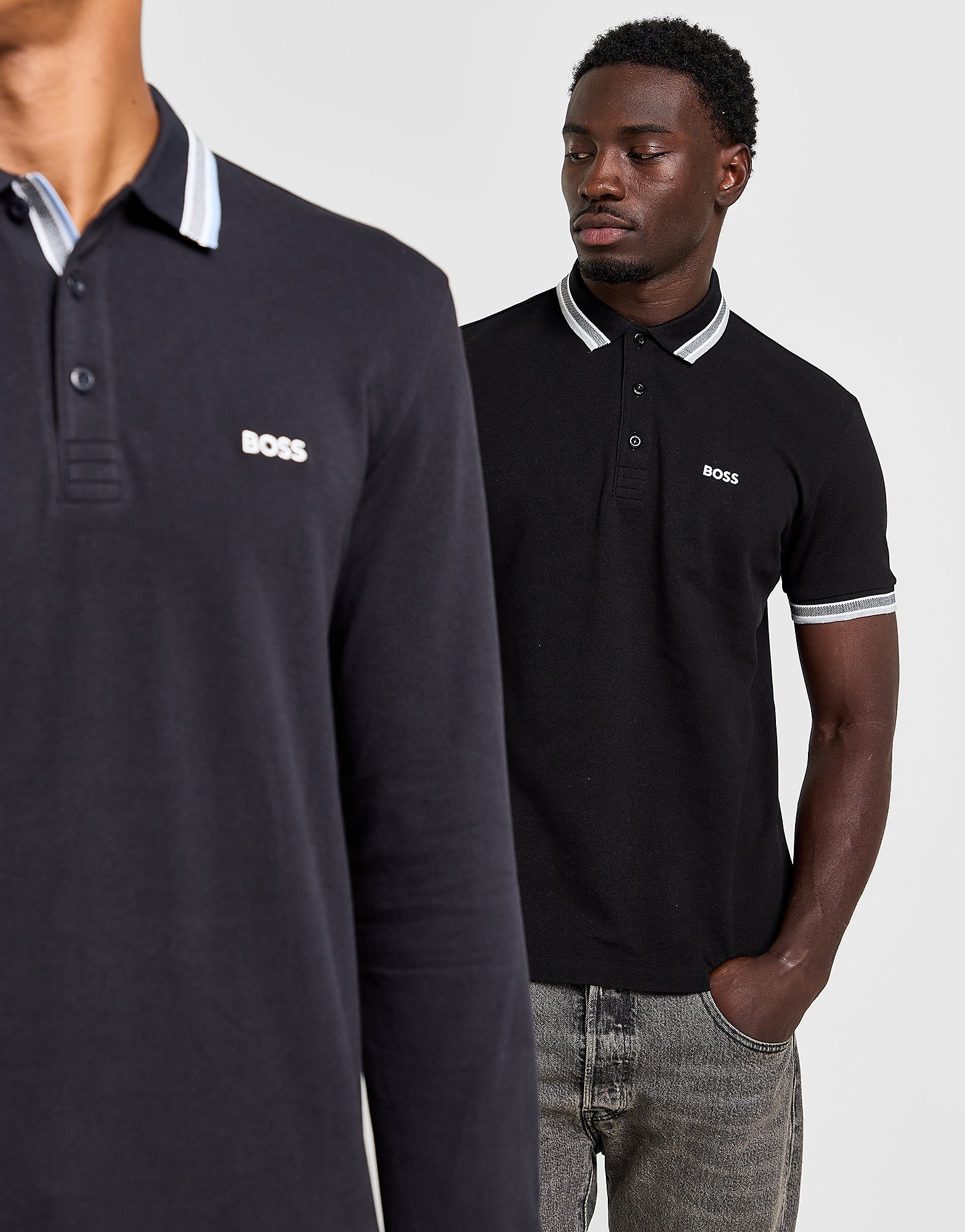 

BOSS Paddy Polo Shirt - Black/White - Mens, Black/White