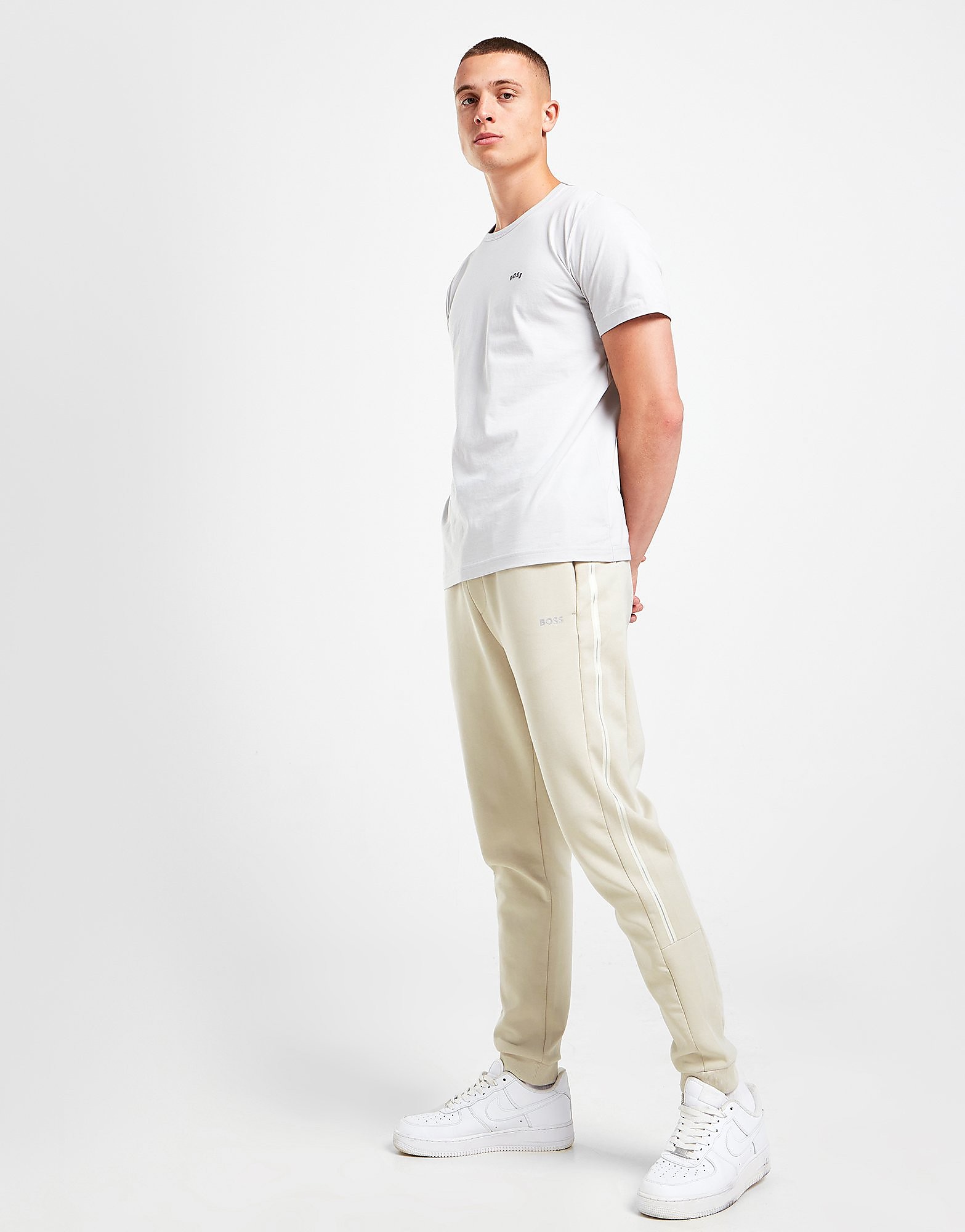 

BOSS Athleisure Hadiko Tape Joggers - Brown - Mens, Brown