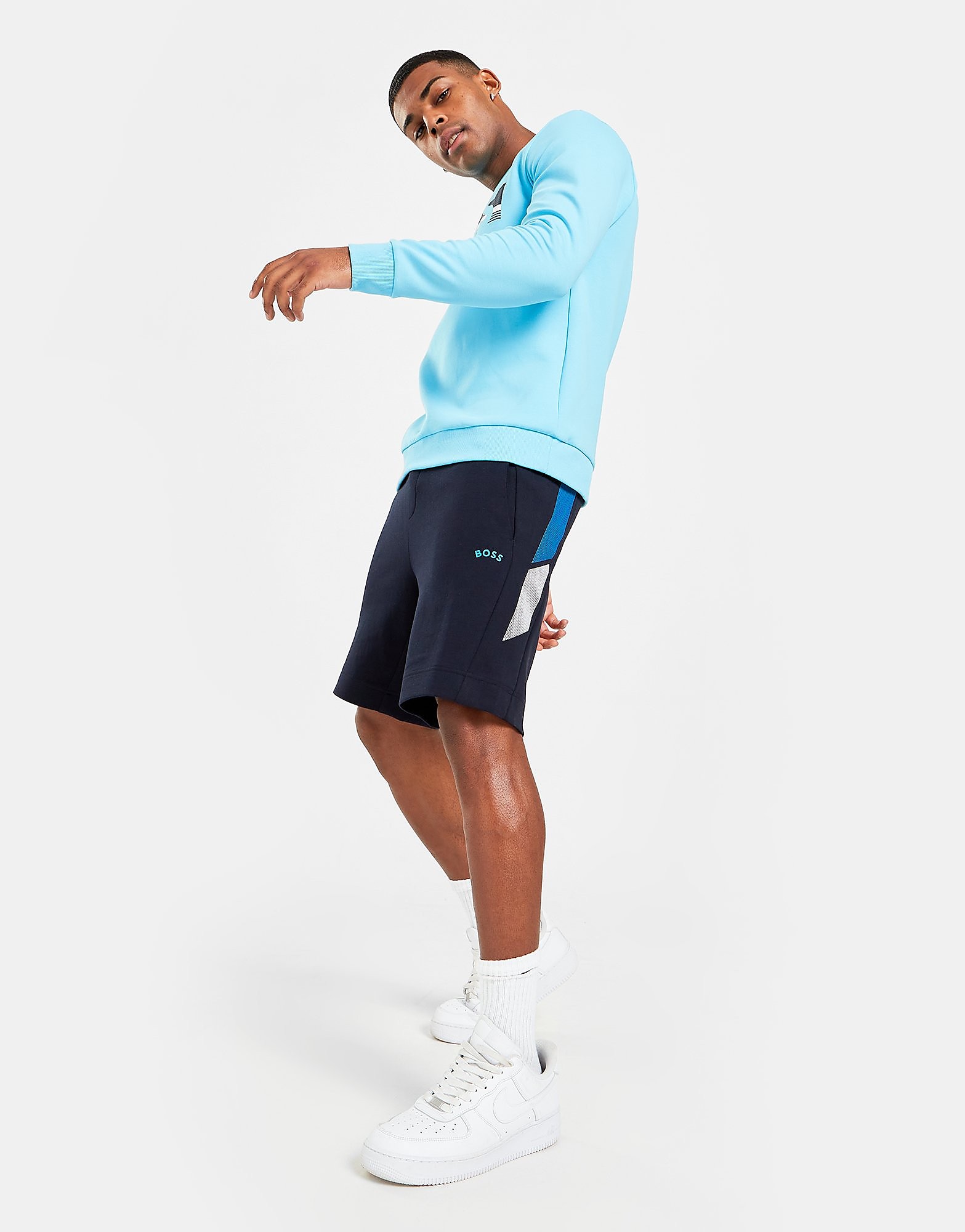 

BOSS Headlo Tape Shorts - Blue - Mens, Blue
