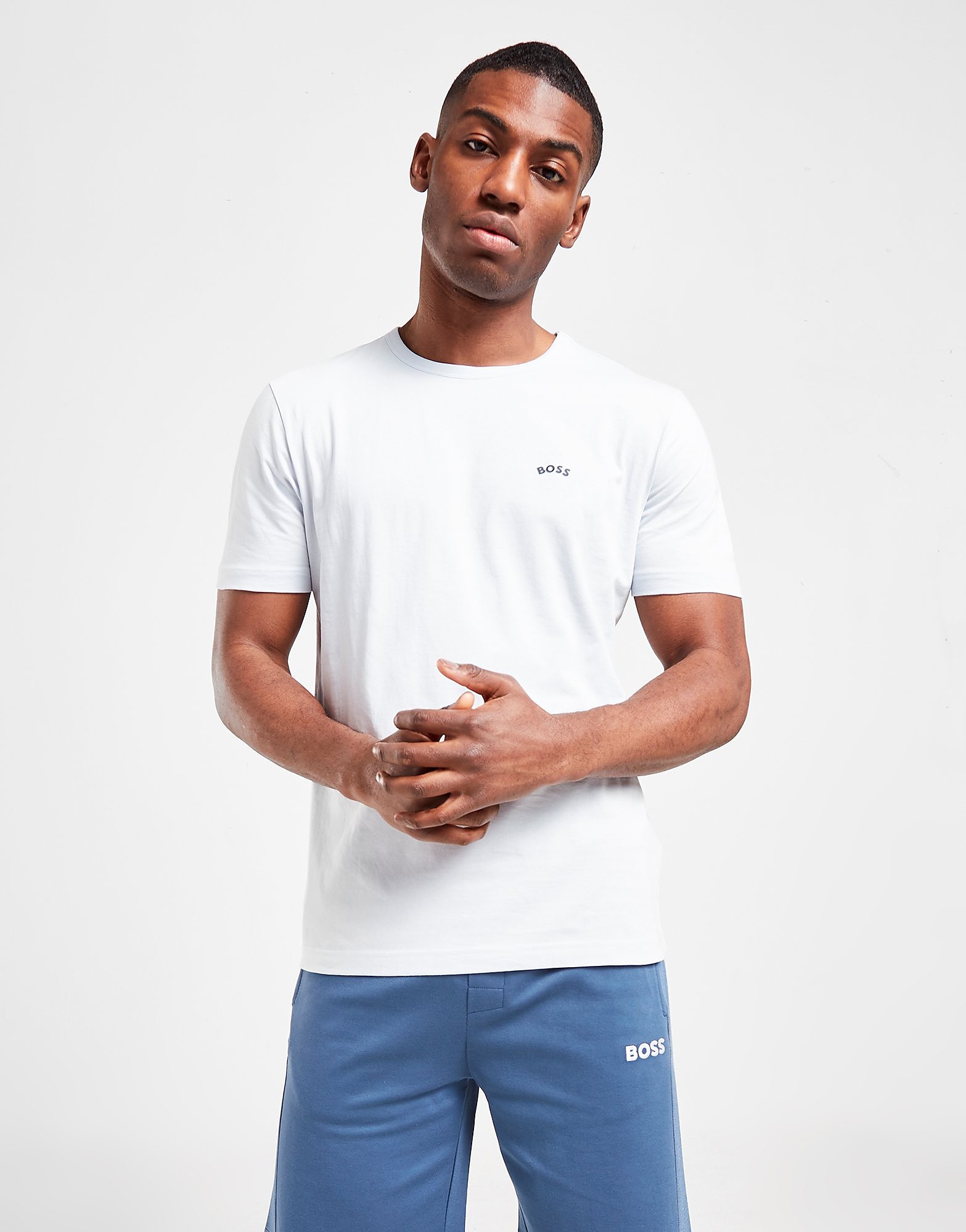 

BOSS Core Curved Logo T-Shirt - Blue, Blue