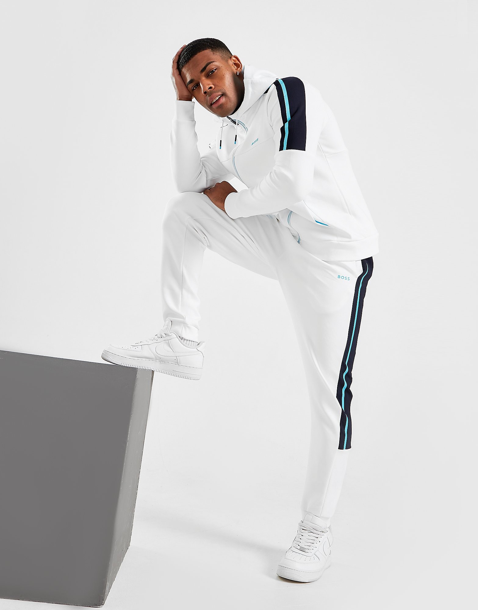 

BOSS Hadiko Tape Joggers - White - Mens, White