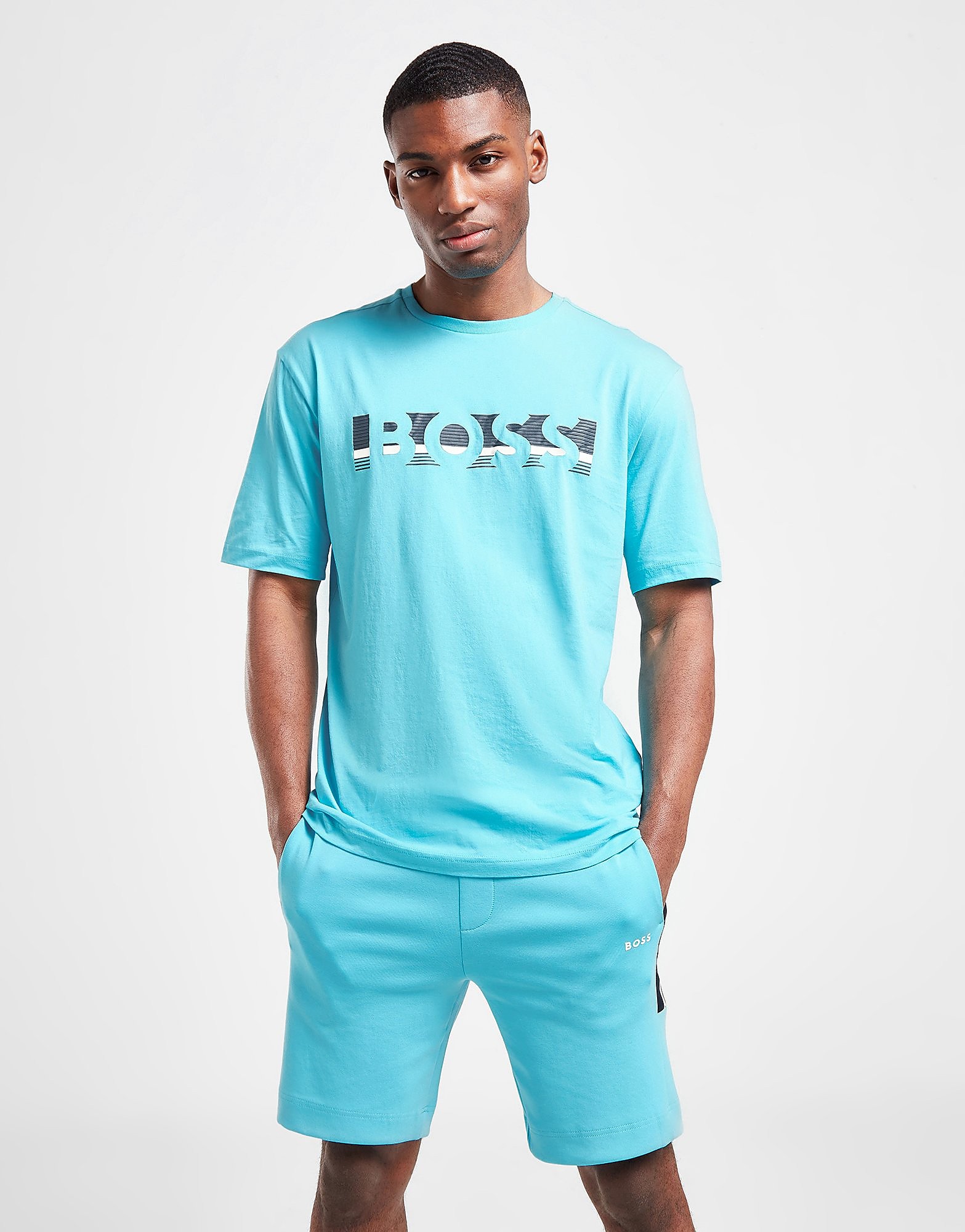 

BOSS Large Logo T-Shirt - Blue, Blue
